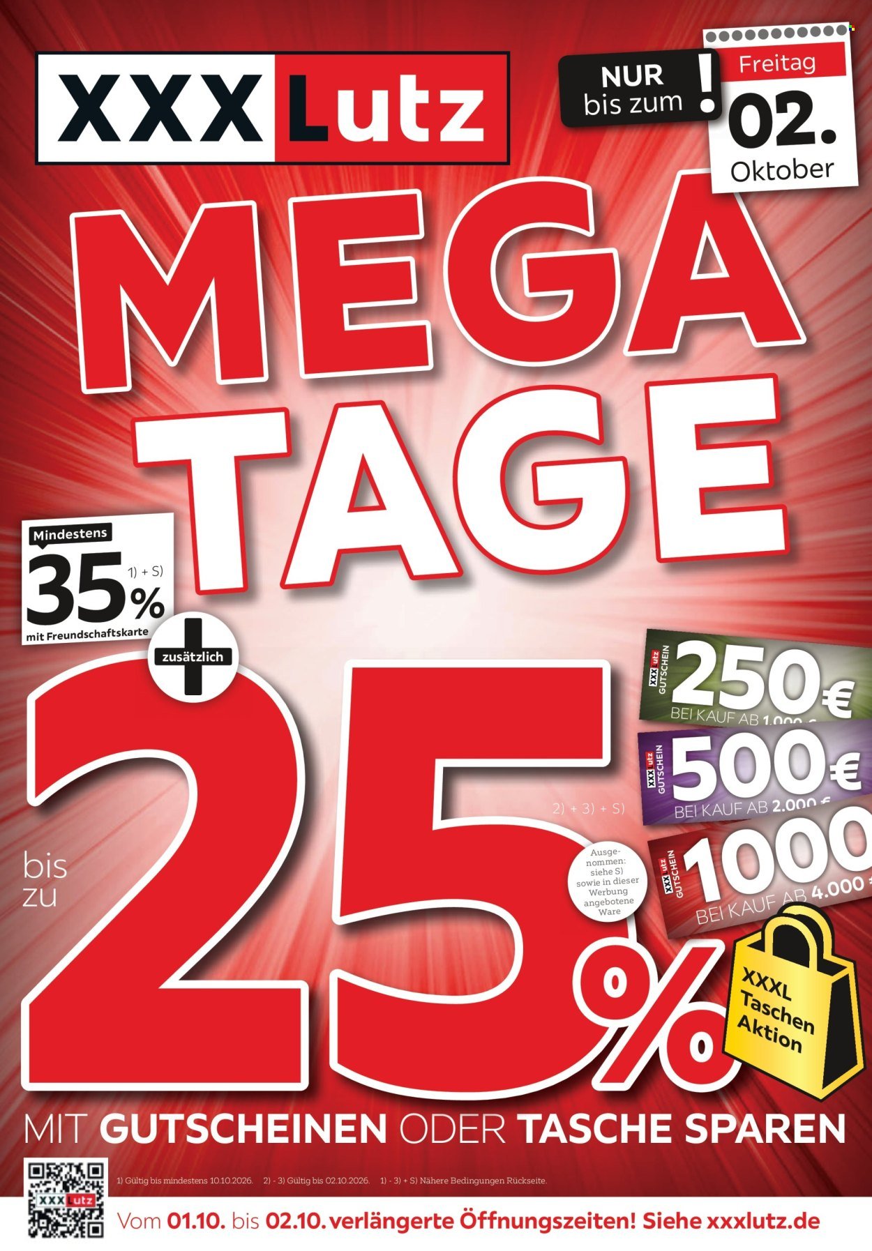 XXXLUTZ Prospekt - Mega Tage