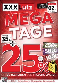 XXXLUTZ Prospekt - Mega Tage