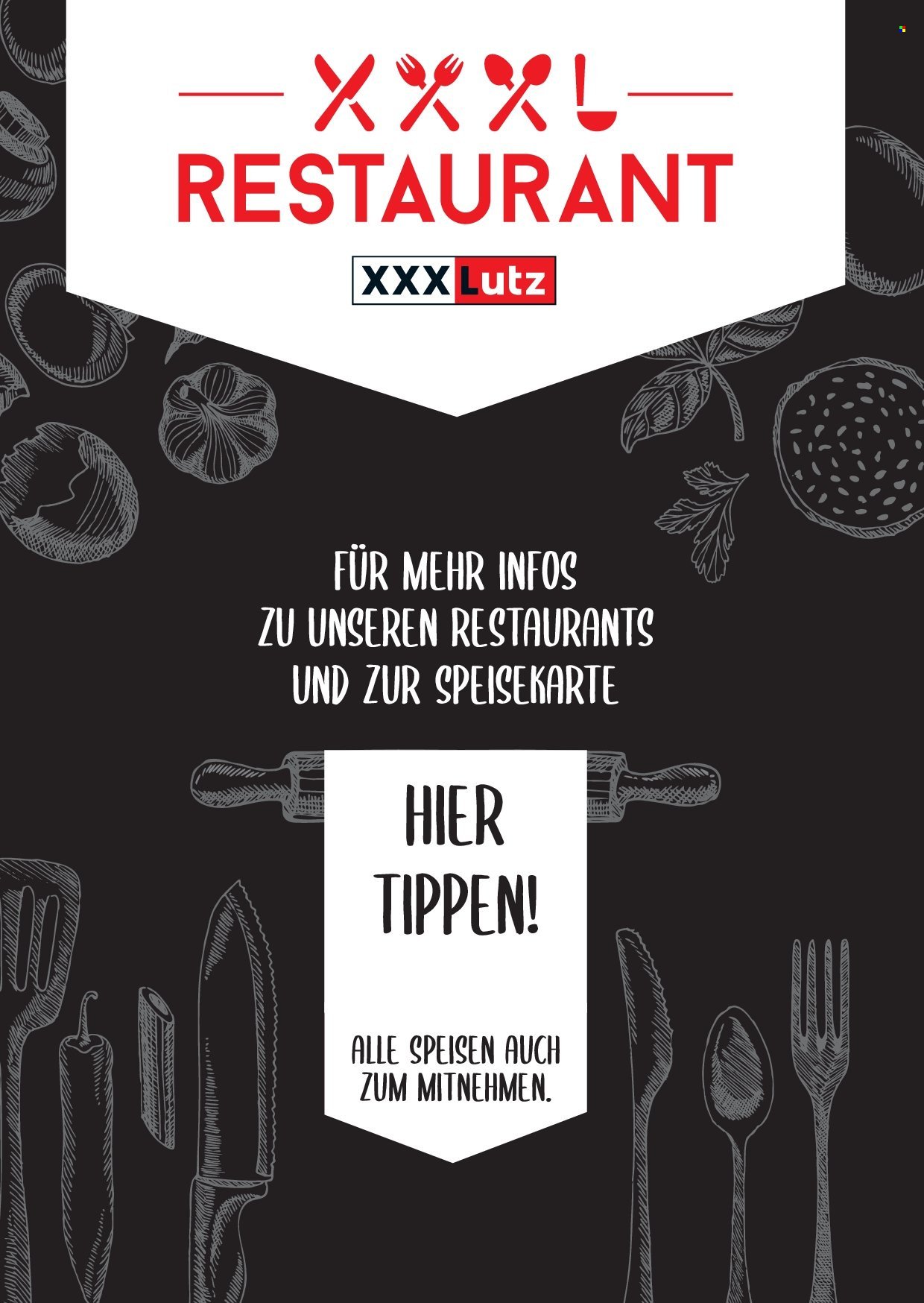 XXXLUTZ Prospekt - Restaurantgutscheine