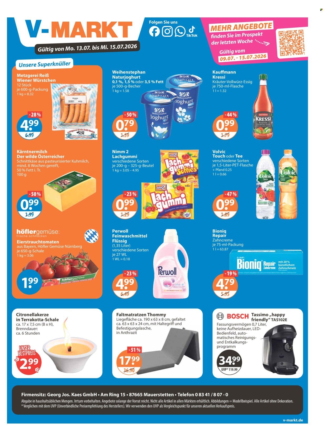 V-MARKT Prospekt - Ab Donnerstag 9.07.2026
