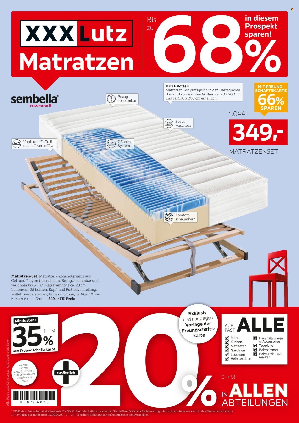 XXXLUTZ Prospekt - Bis zu 68% auf Matratzen