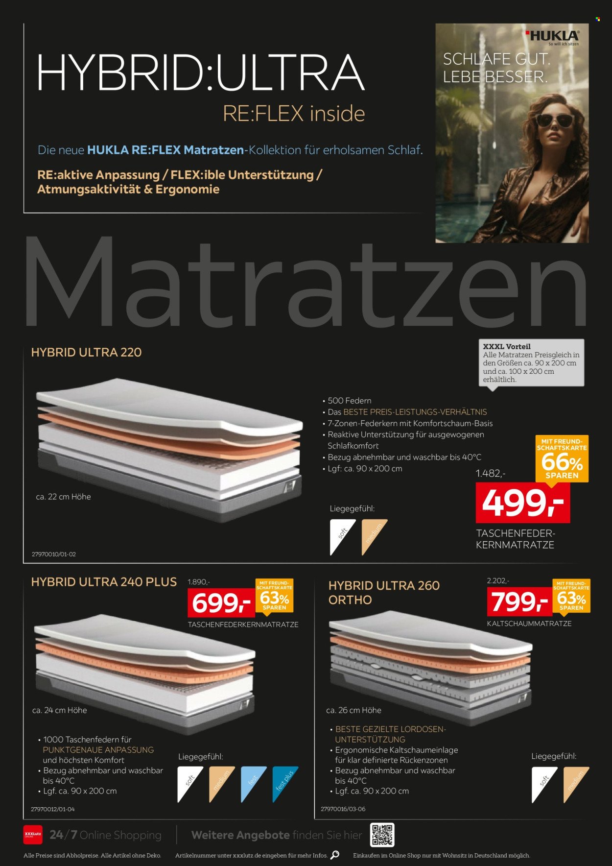 XXXLUTZ Prospekt - Bis zu 68% auf Matratzen