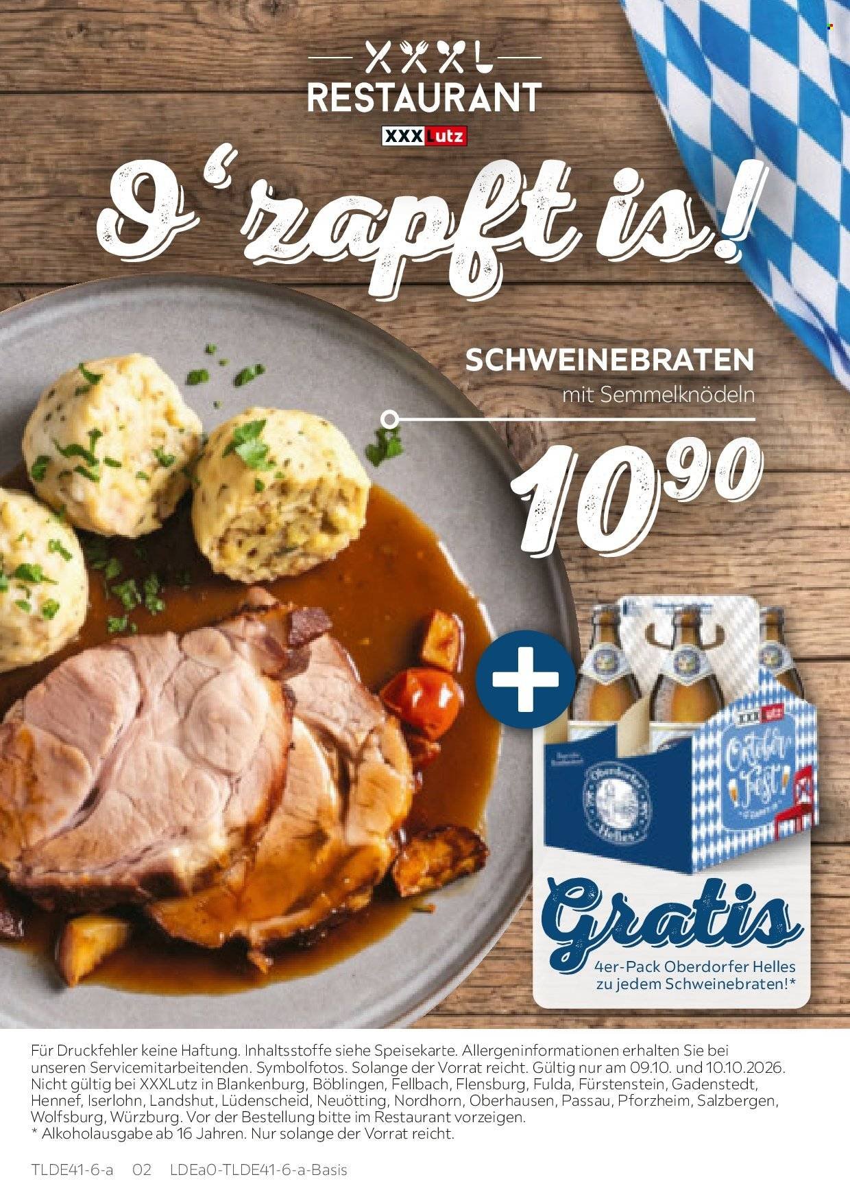 XXXLUTZ Prospekt - 10% auf alles außer Werbung