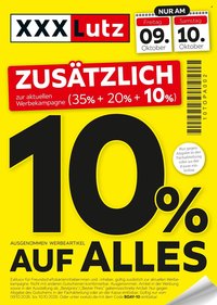 XXXLUTZ Prospekt - 10% auf alles außer Werbung