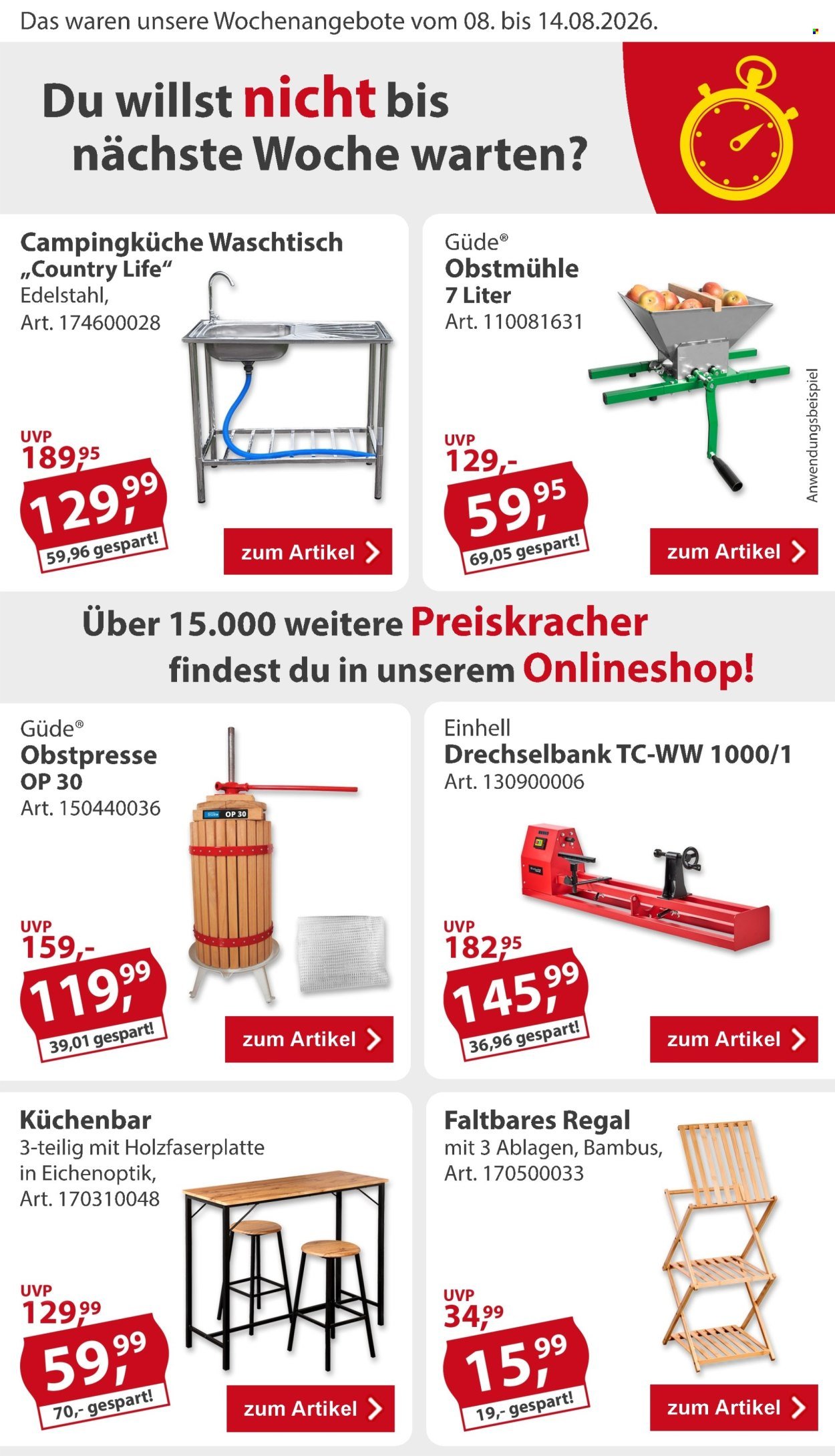 SONDERPREIS-BAUMARKT Prospekt - Ab Samstag 8.08.2026
