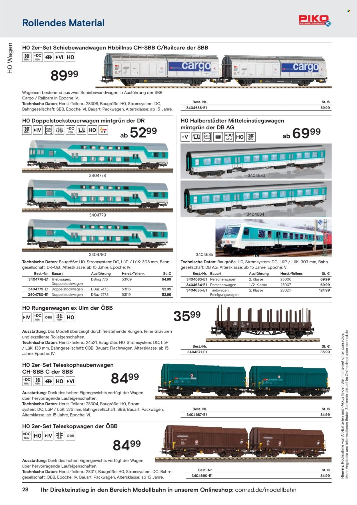 CONRAD Prospekt - Modellbahn Katalog