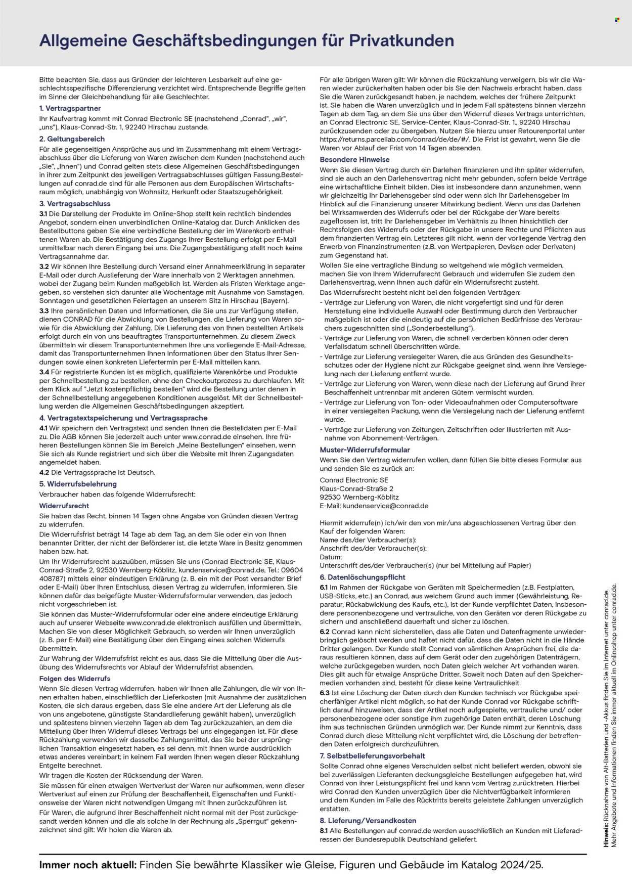 CONRAD Prospekt - Modellbahn Katalog