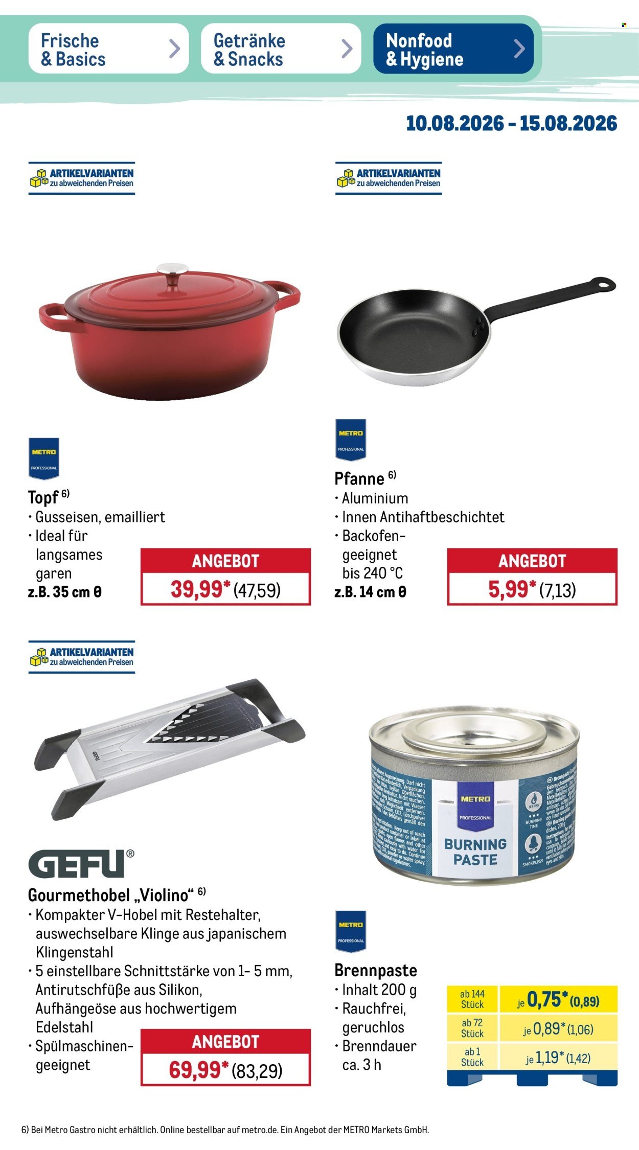 METRO Prospekt - NonFood-Angebote