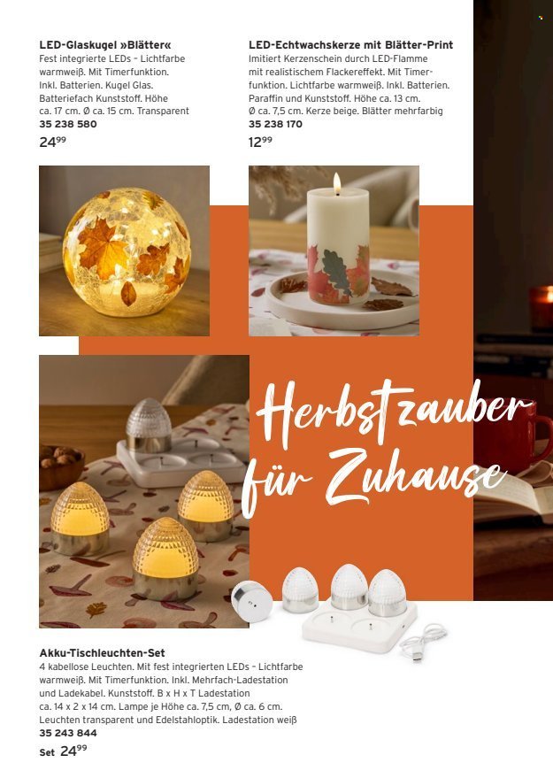 TCHIBO Prospekt - Herbst auf dem Tisch