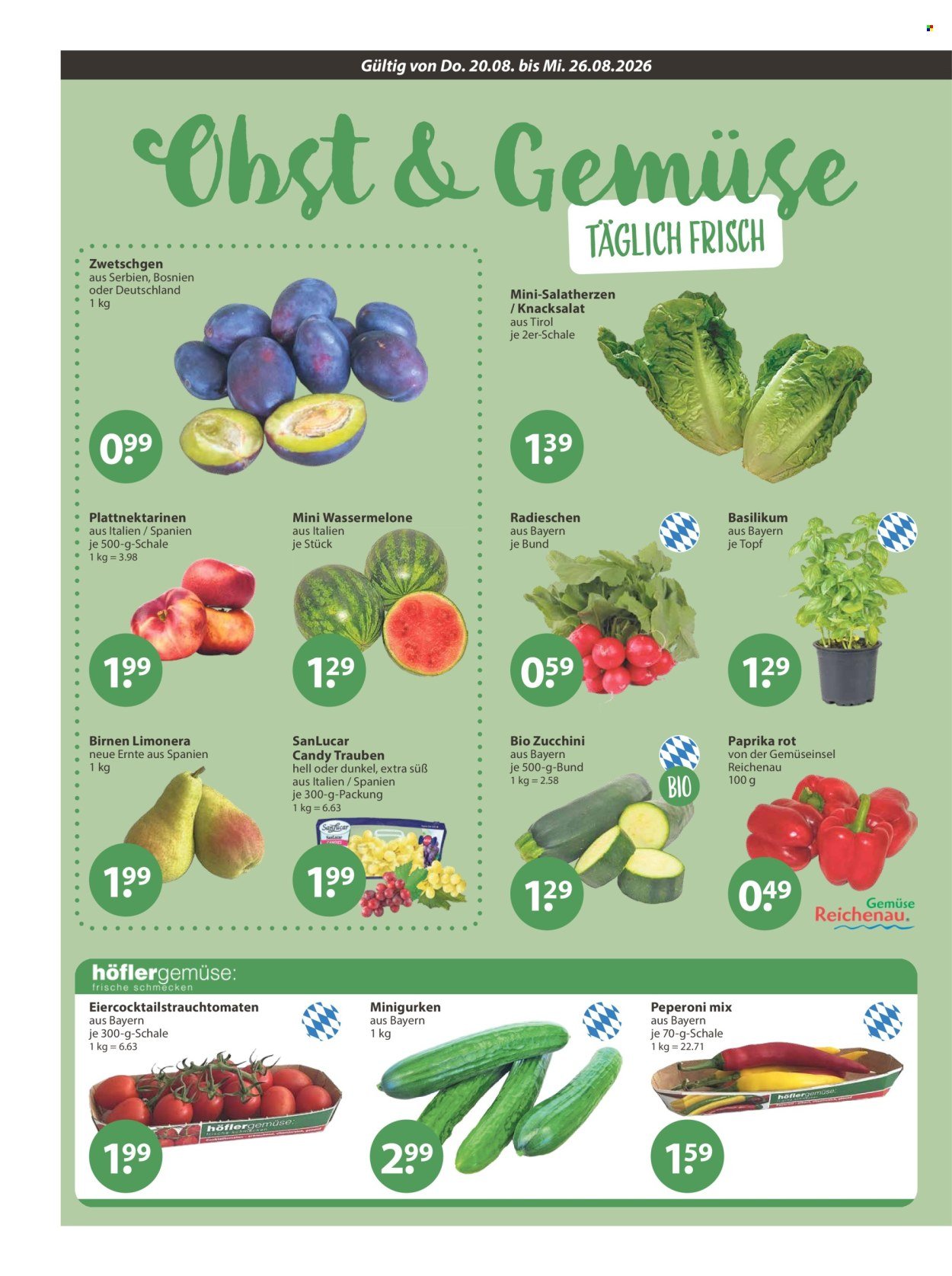 V-MARKT Prospekt - Ab Donnerstag 20.08.2026