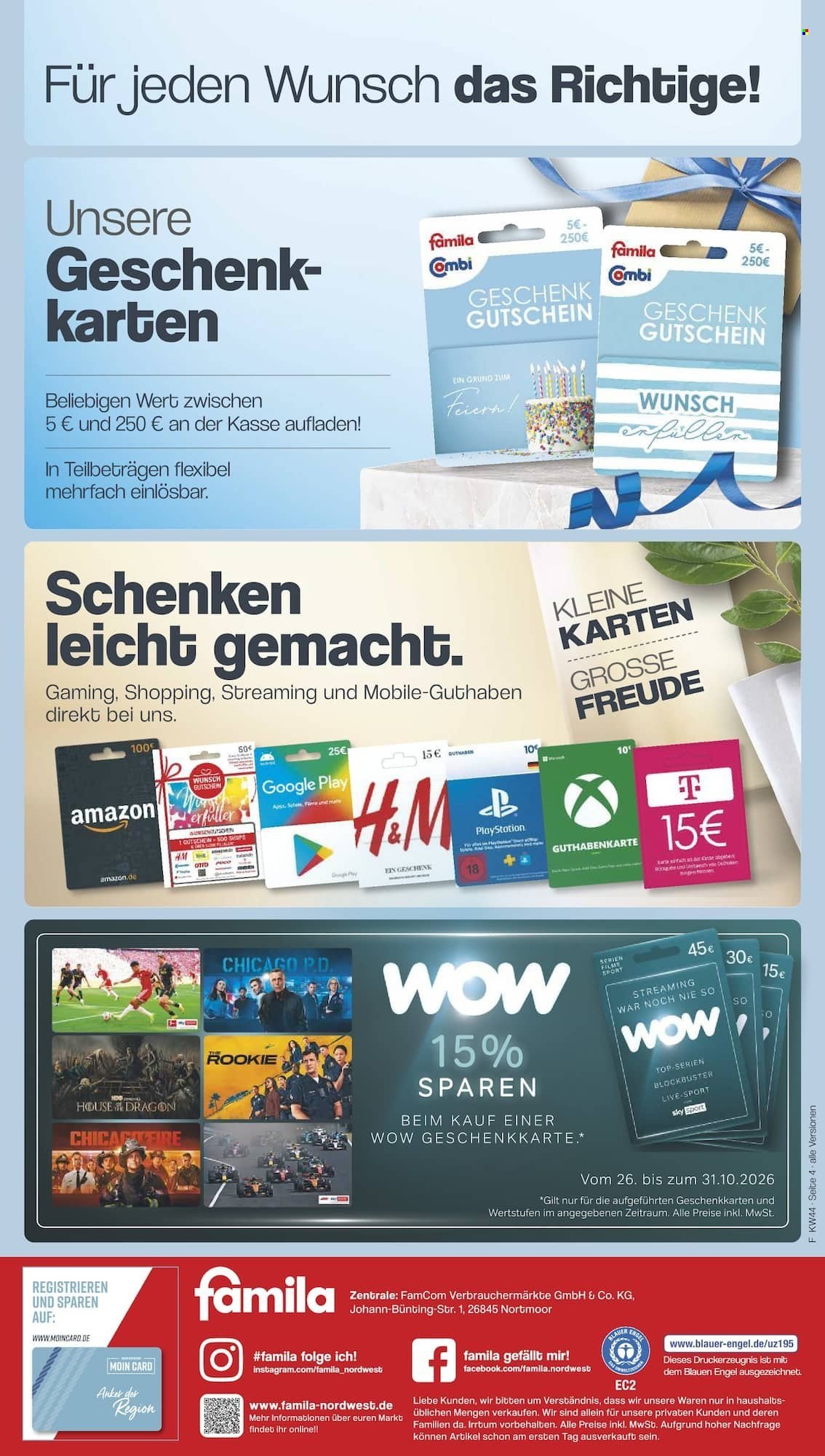FAMILA Prospekt - Ab Montag 26.10.2026