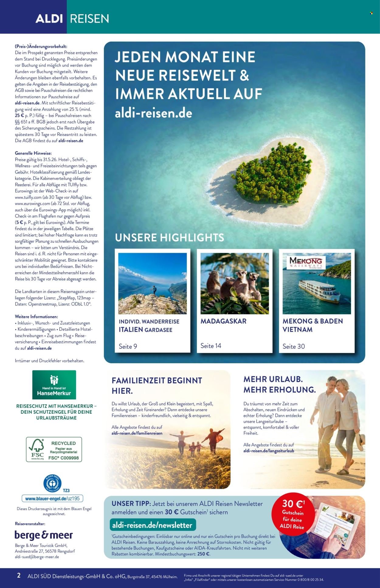 ALDI SÜD Prospekt - Reisen (2026-05-01 - 2026-05-31)