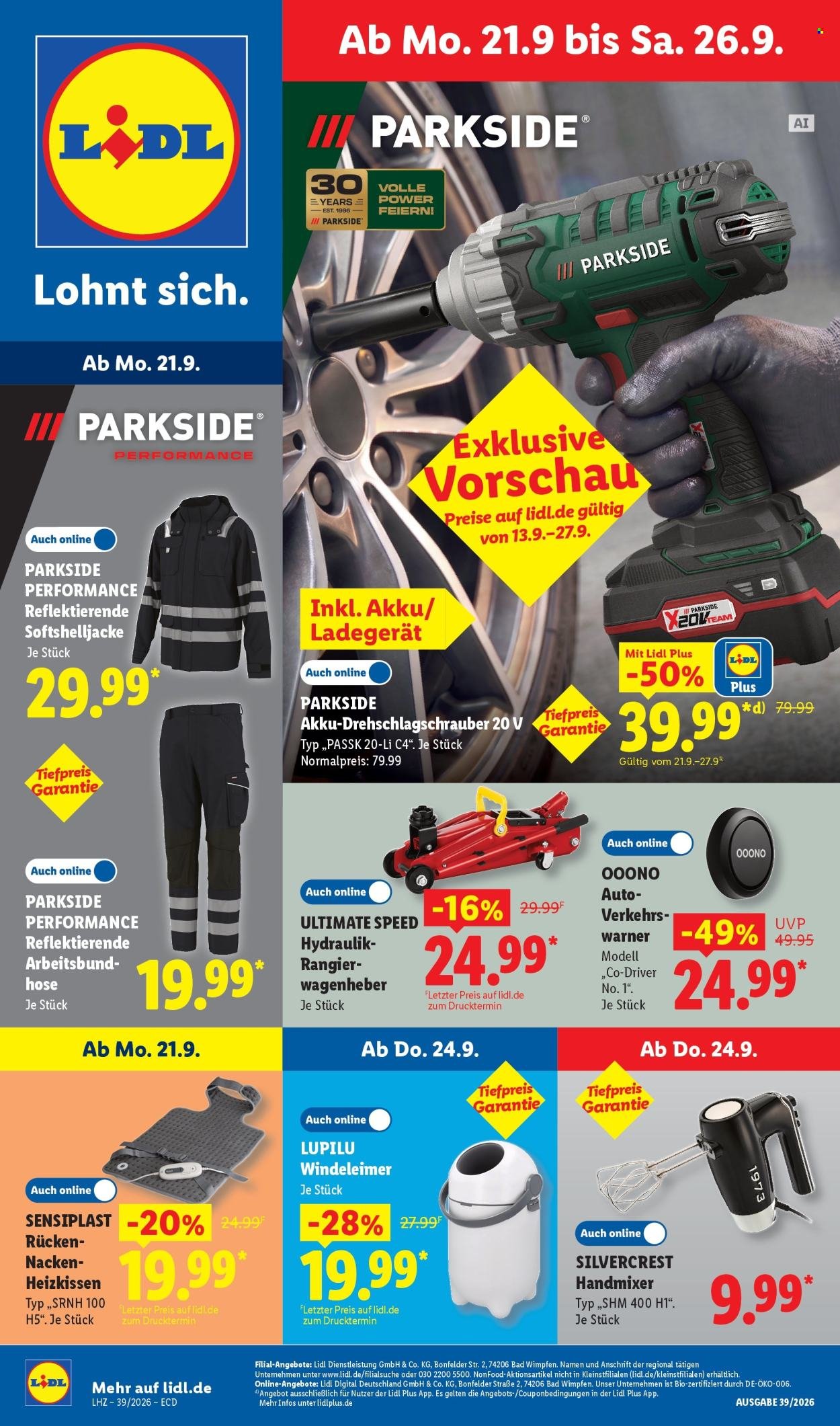 LIDL Prospekt - Ab Montag 21.09.2026