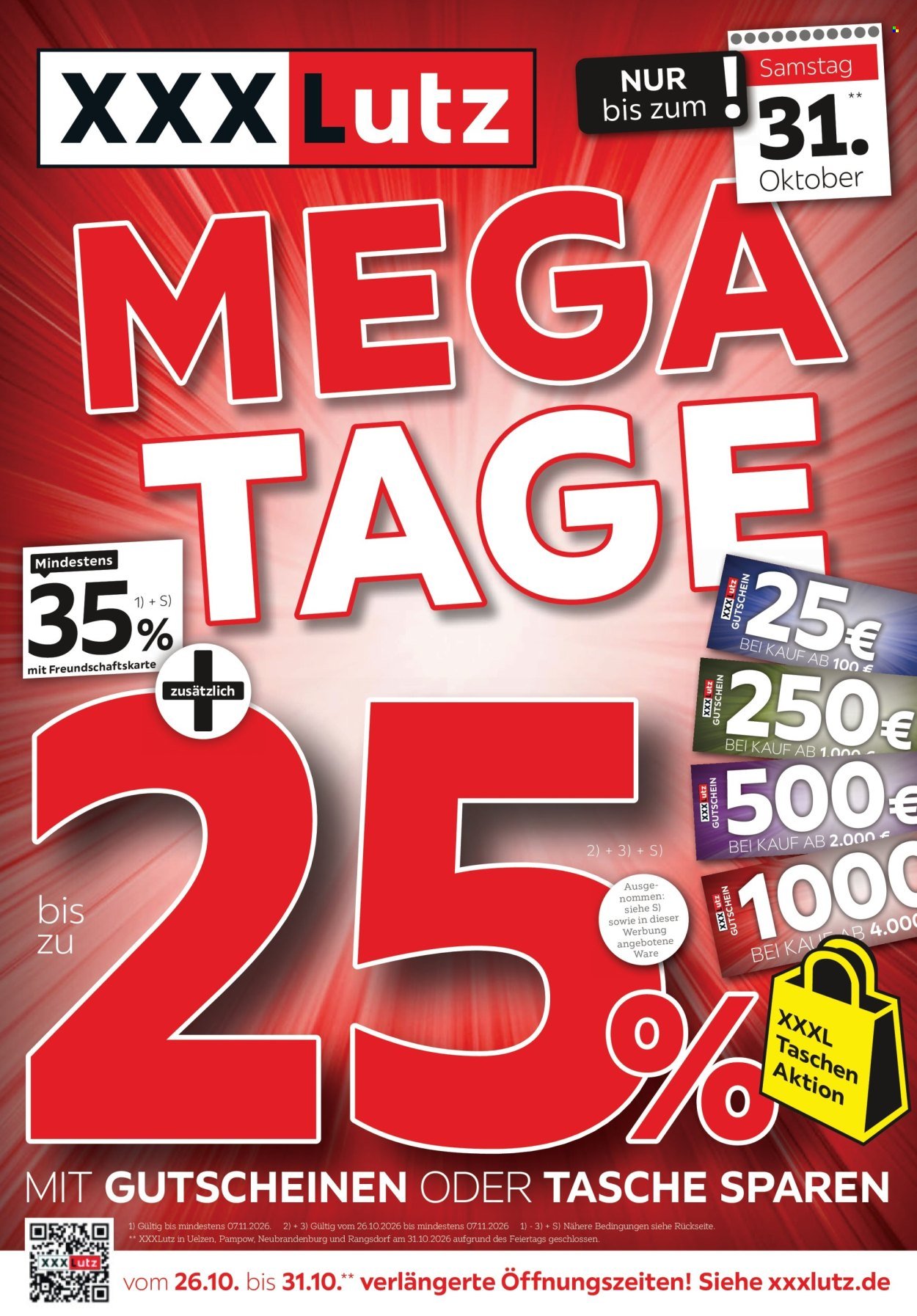 XXXLUTZ Prospekt - Mega Tage
