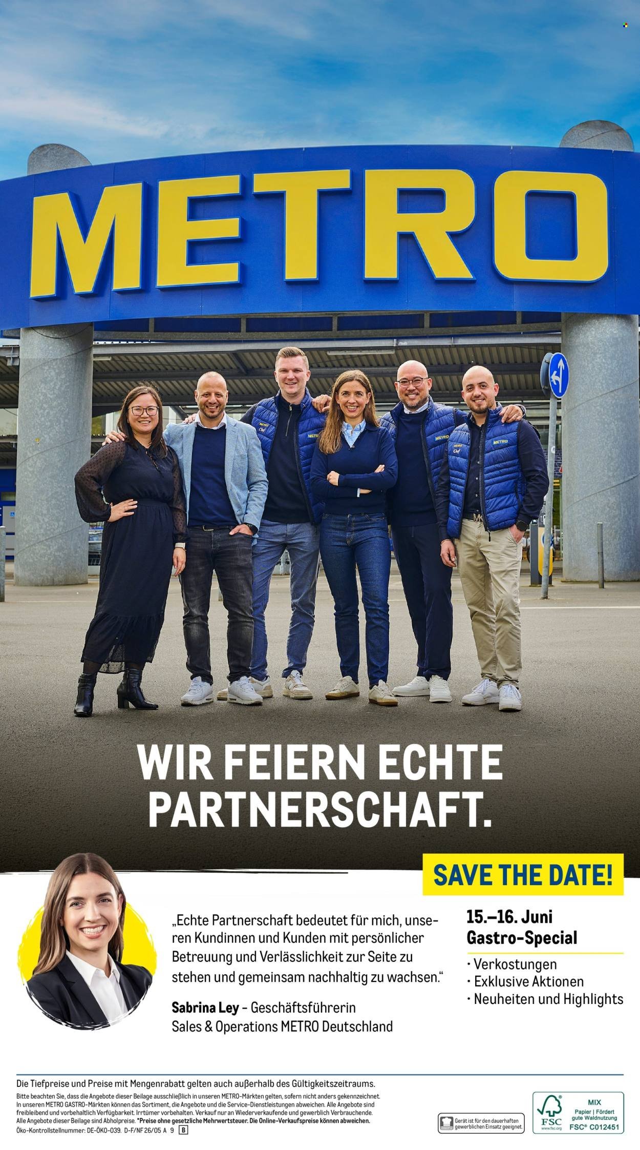 METRO Prospekt - Monats-Menü