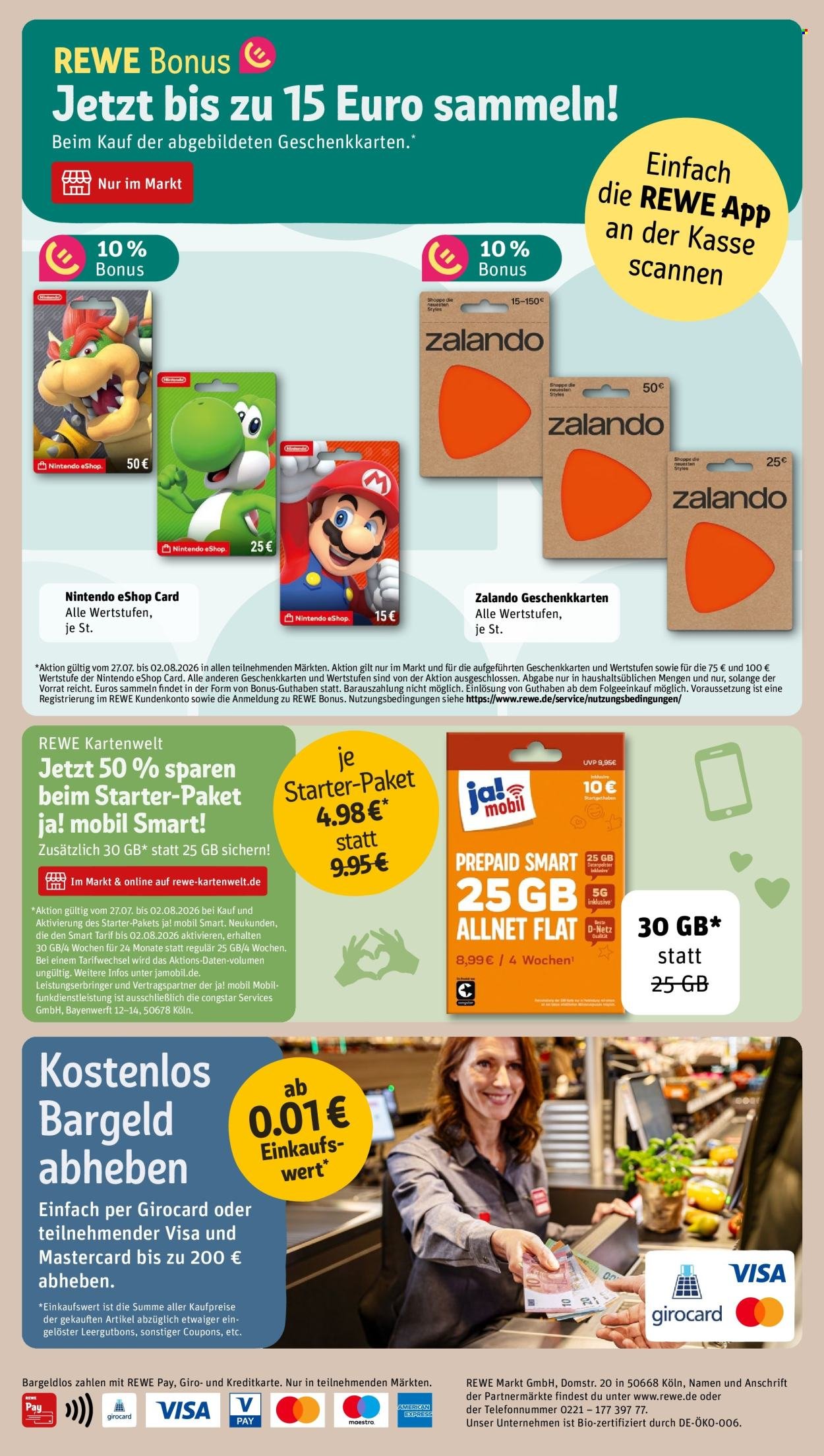 REWE Prospekt - Ab Montag 27.07.2026