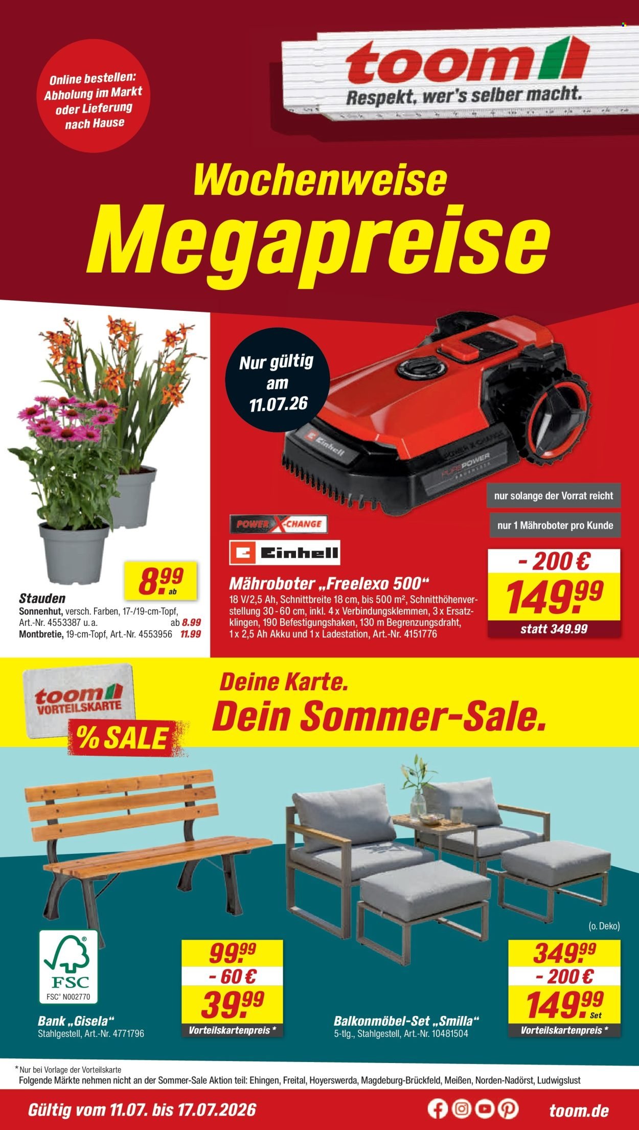 TOOM BAUMARKT Prospekt - Ab Samstag 11.07.2026
