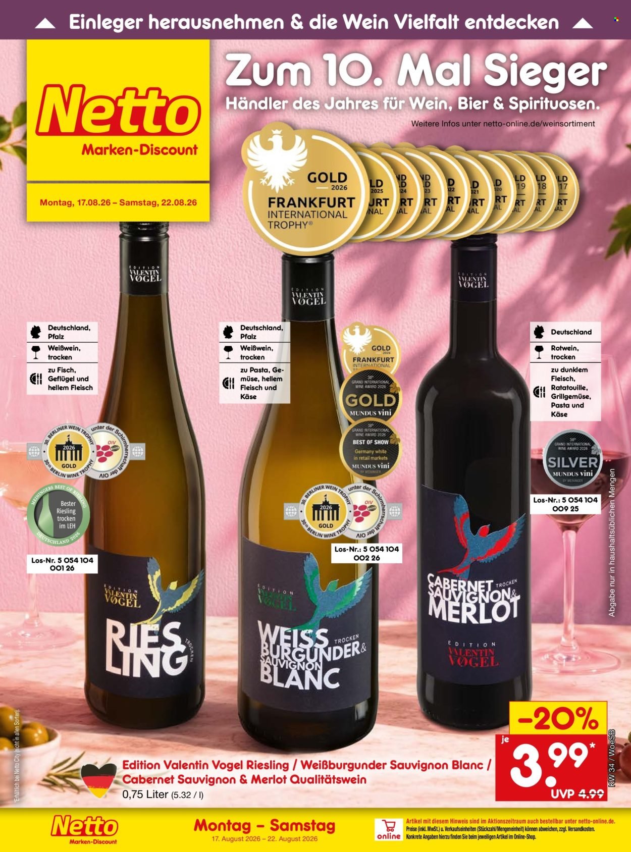 NETTO MARKEN-DISCOUNT Prospekt - Ab Montag 17.08.2026