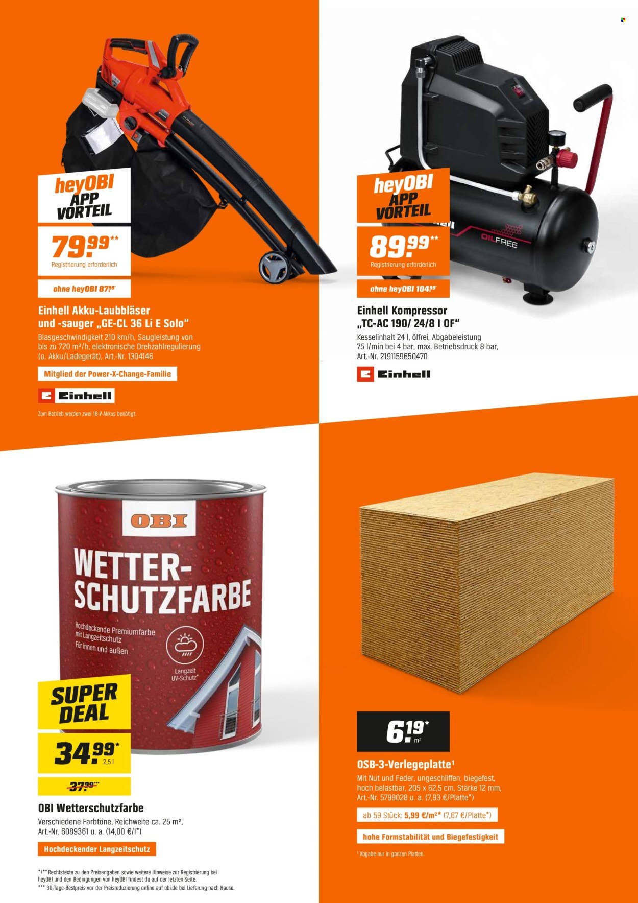 OBI Prospekt - Ab Dienstag 1.09.2026