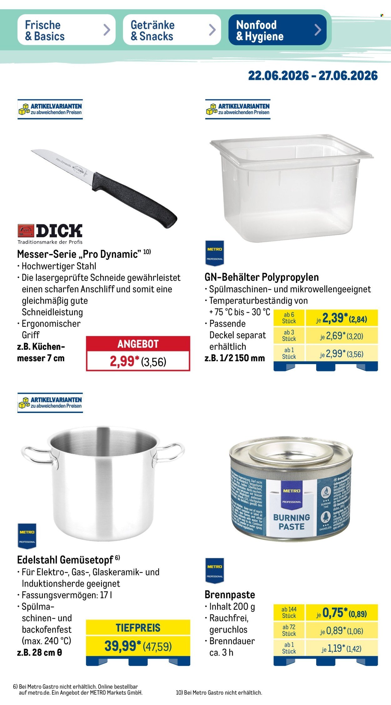 METRO Prospekt - NonFood-Angebote