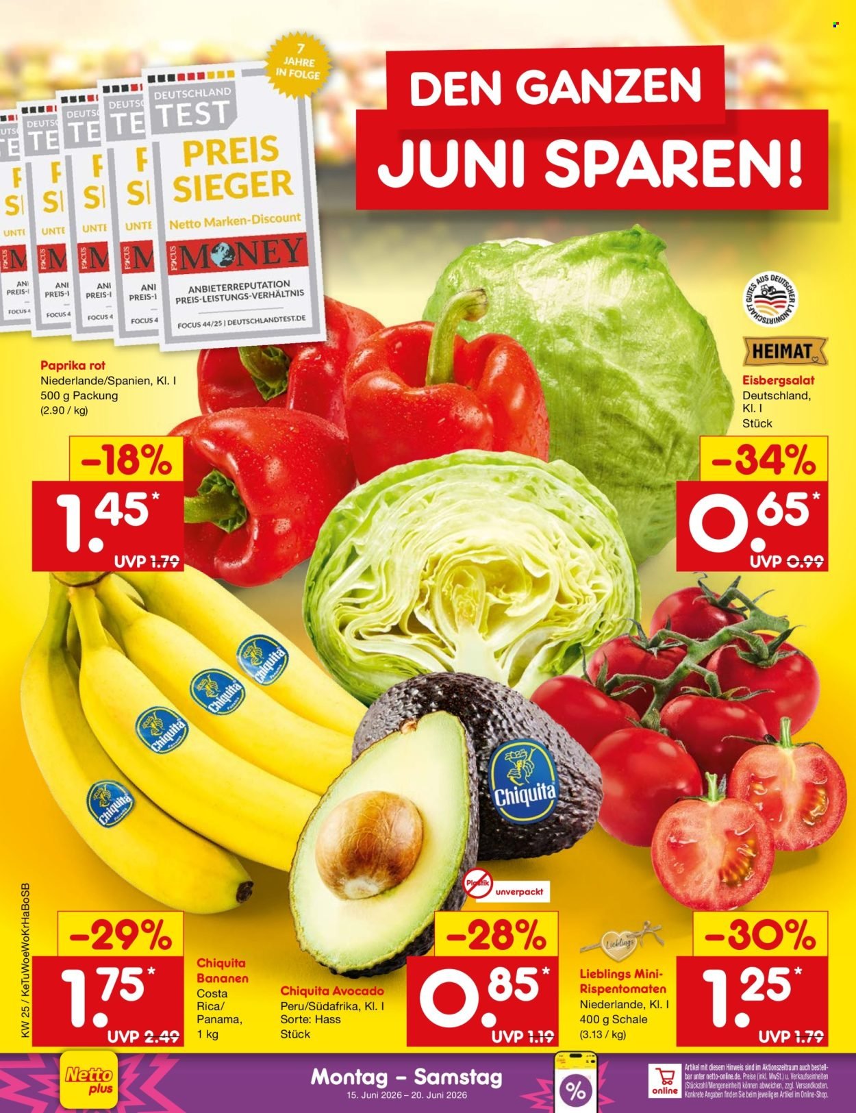NETTO MARKEN-DISCOUNT Prospekt - Ab Montag 15.06.2026