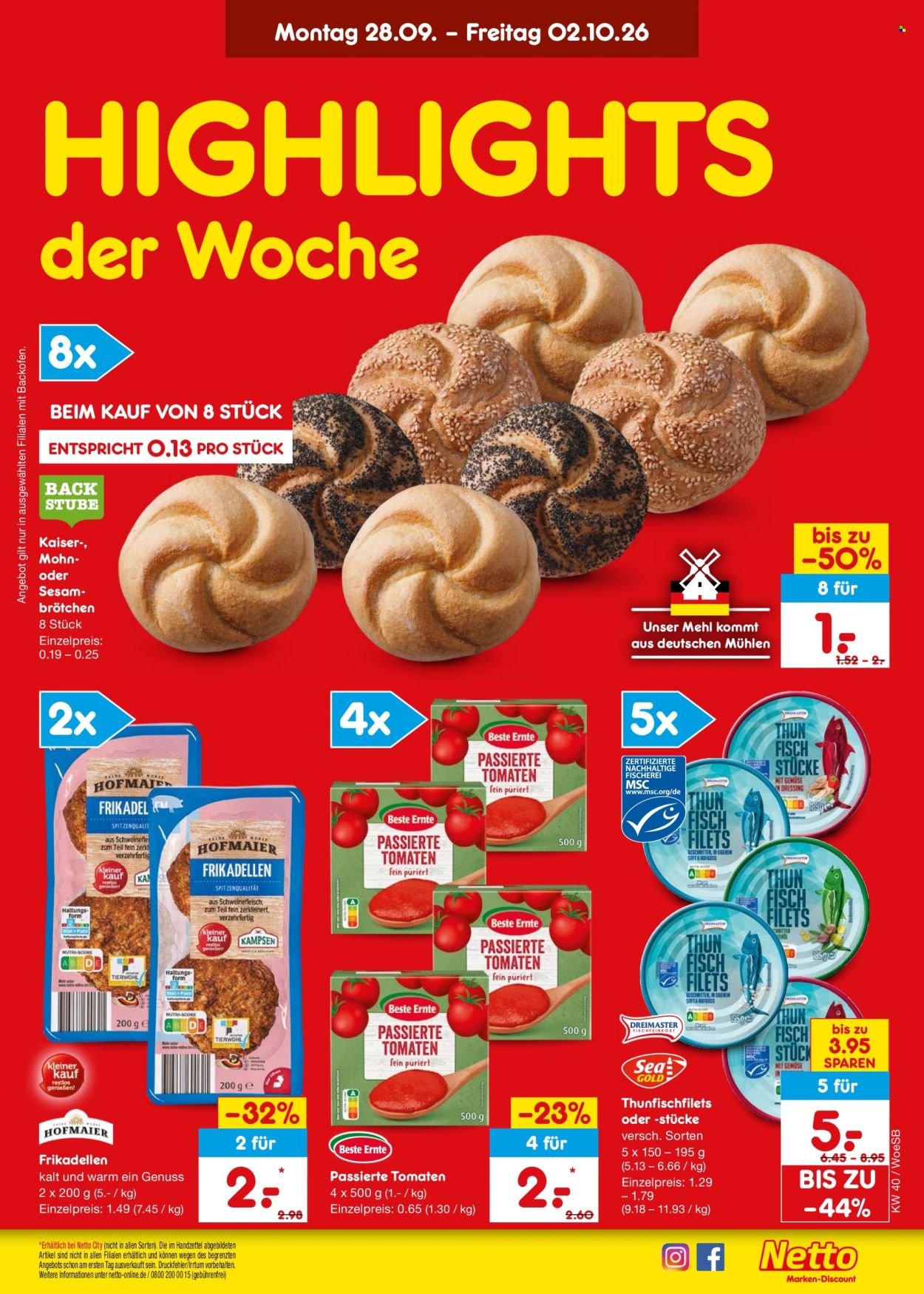NETTO MARKEN-DISCOUNT Prospekt - Ab Montag 28.09.2026