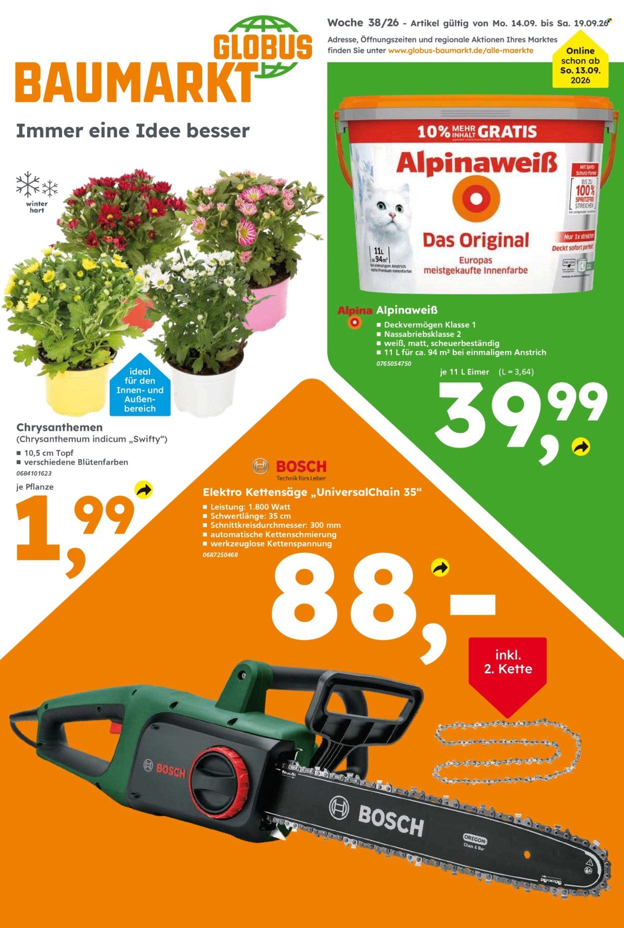 GLOBUS BAUMARKT Prospekt - Ab Montag 14.09.2026
