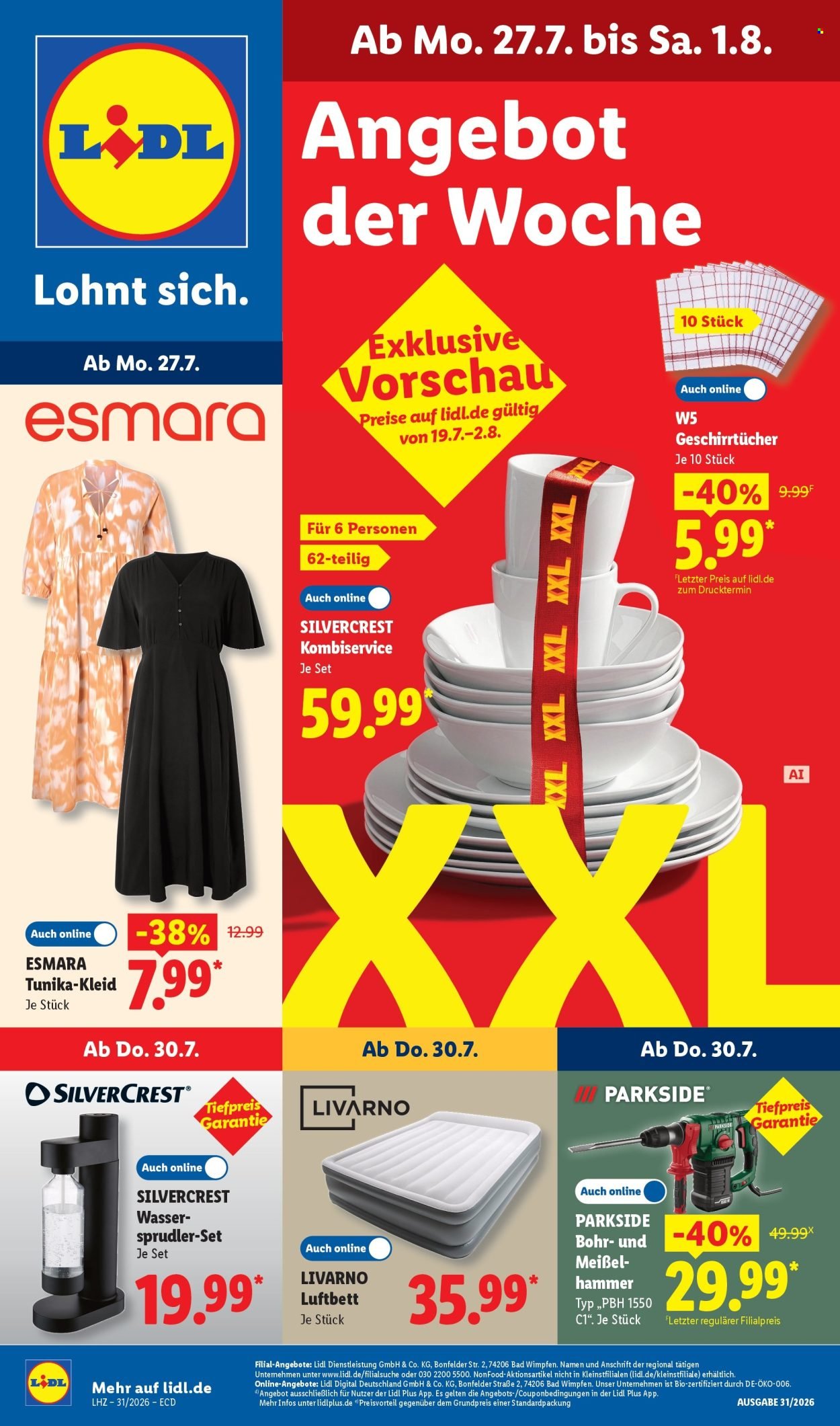 LIDL Prospekt - Ab Montag 27.07.2026