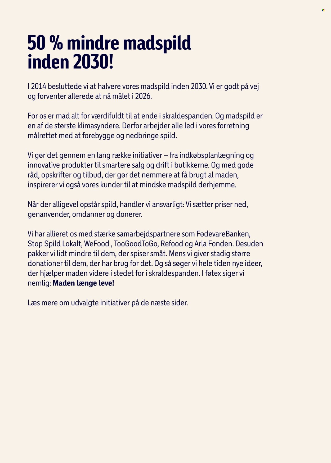 FØTEX tilbudsavis - Madspildsinitiativer