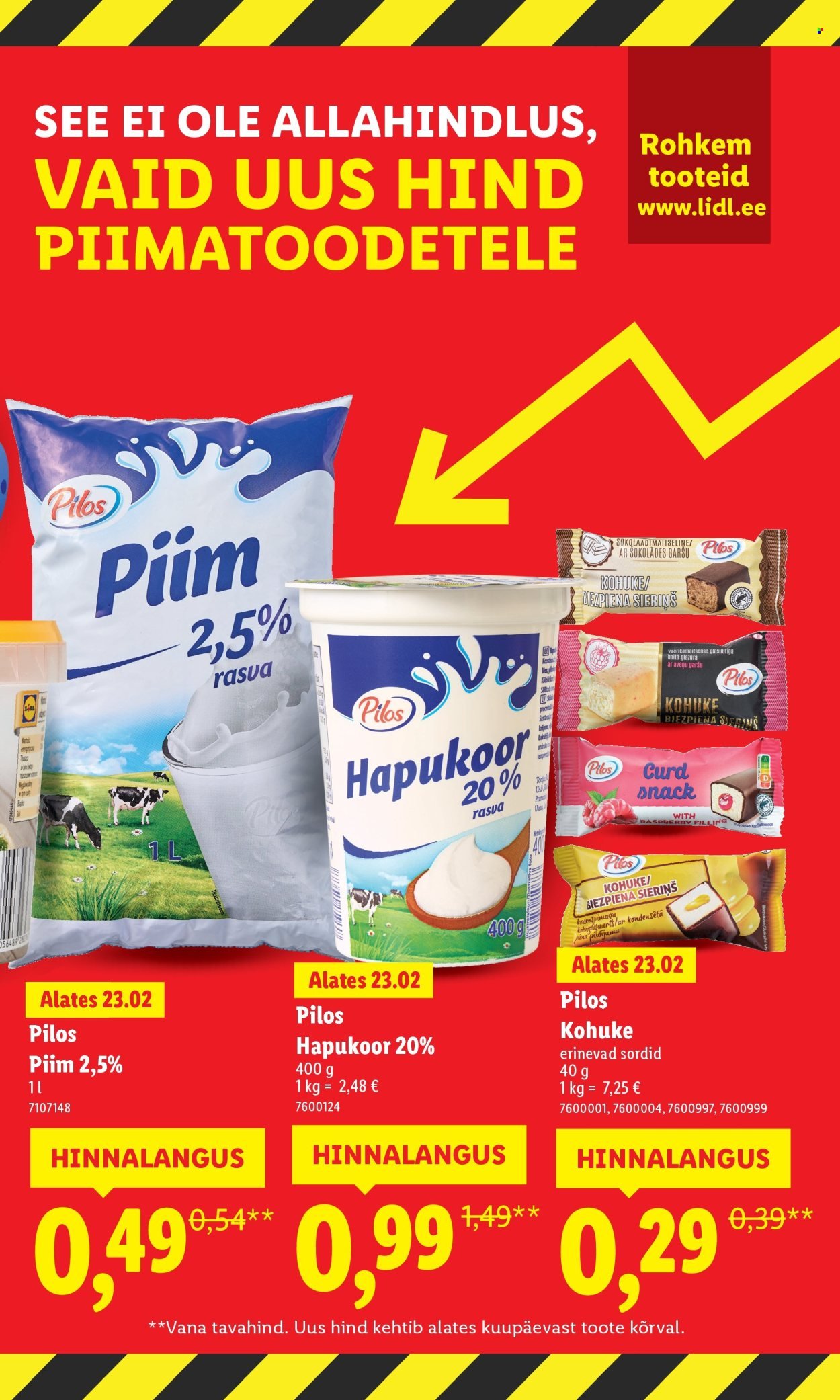 LIDL kliendileht - Suur hinnalangus Alates