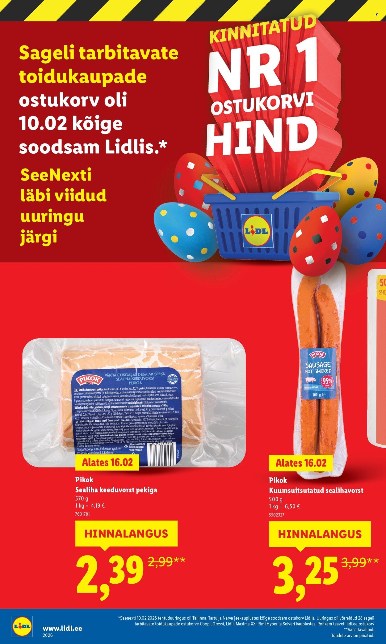 LIDL kliendileht - Suur hinnalangus Alates
