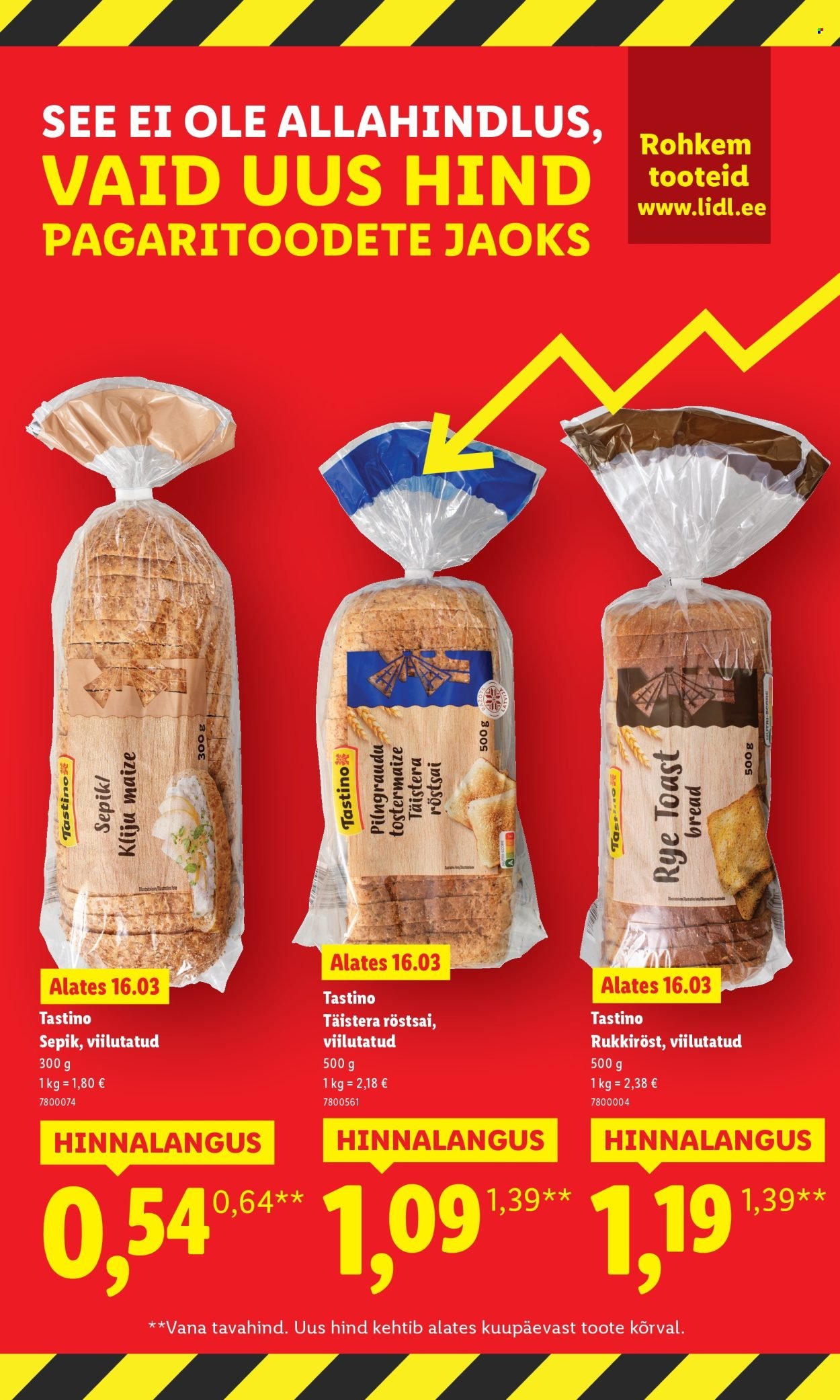 LIDL kliendileht - Suur hinnalangus Alates