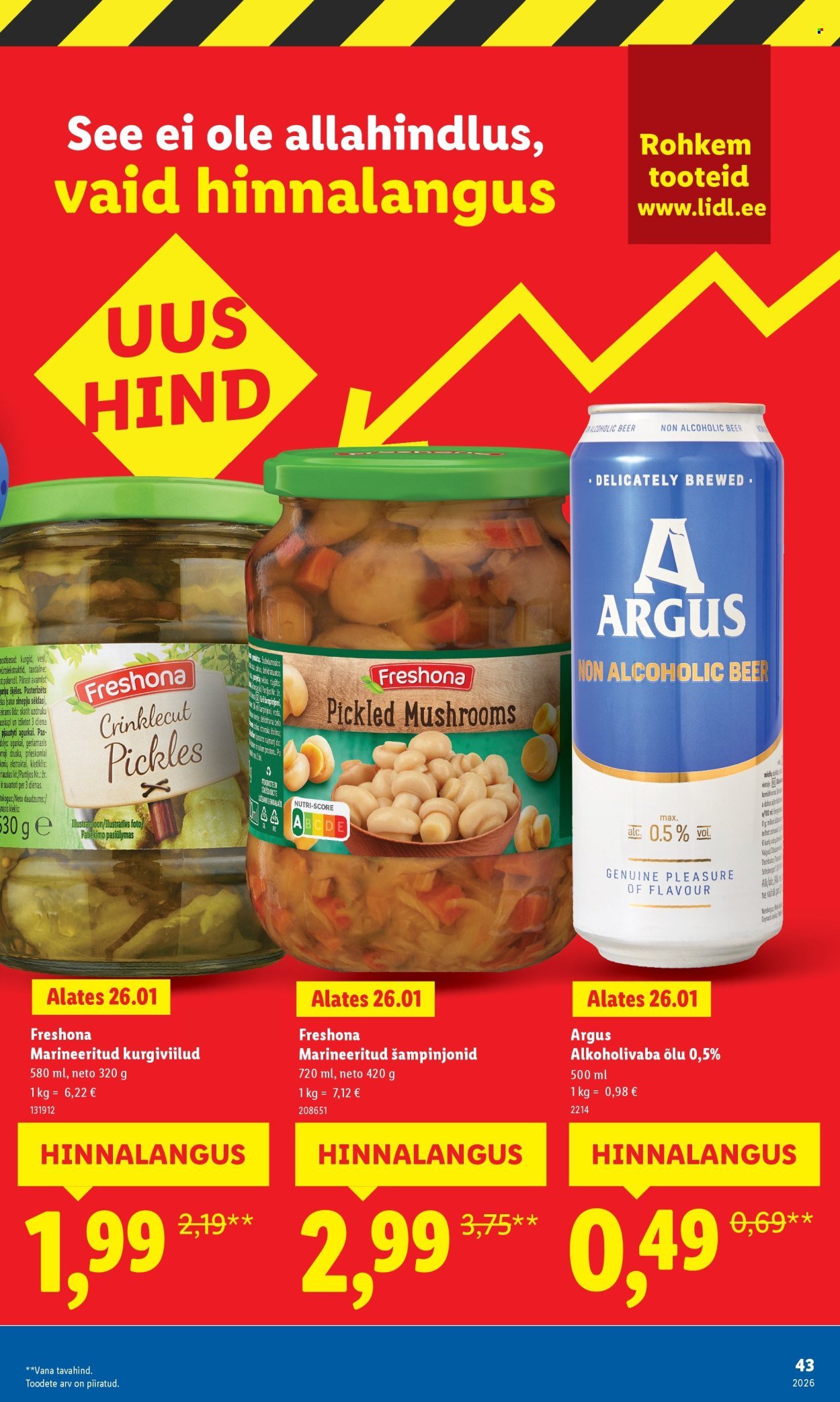 LIDL kliendileht - Suur hinnalangus Alates