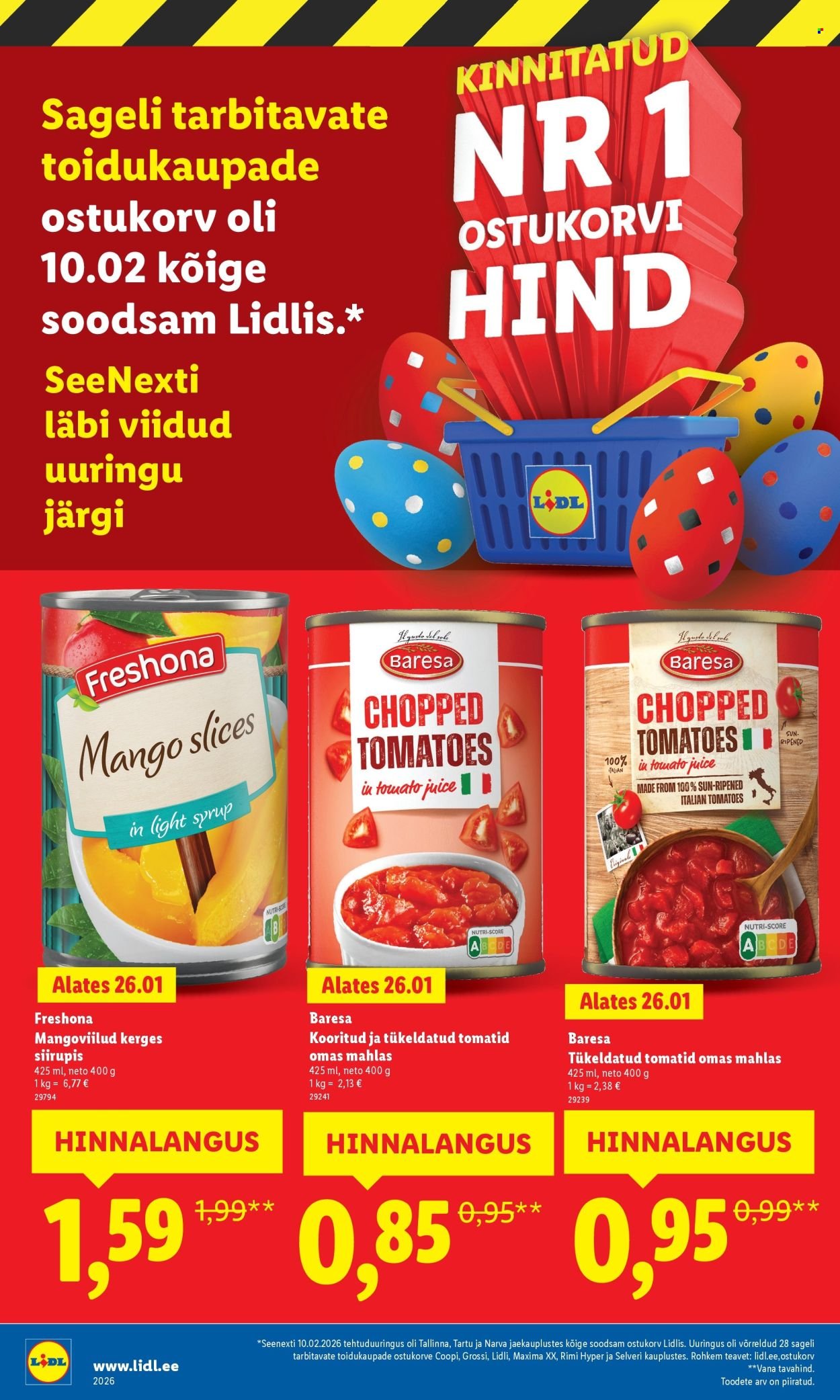LIDL kliendileht - Suur hinnalangus Alates