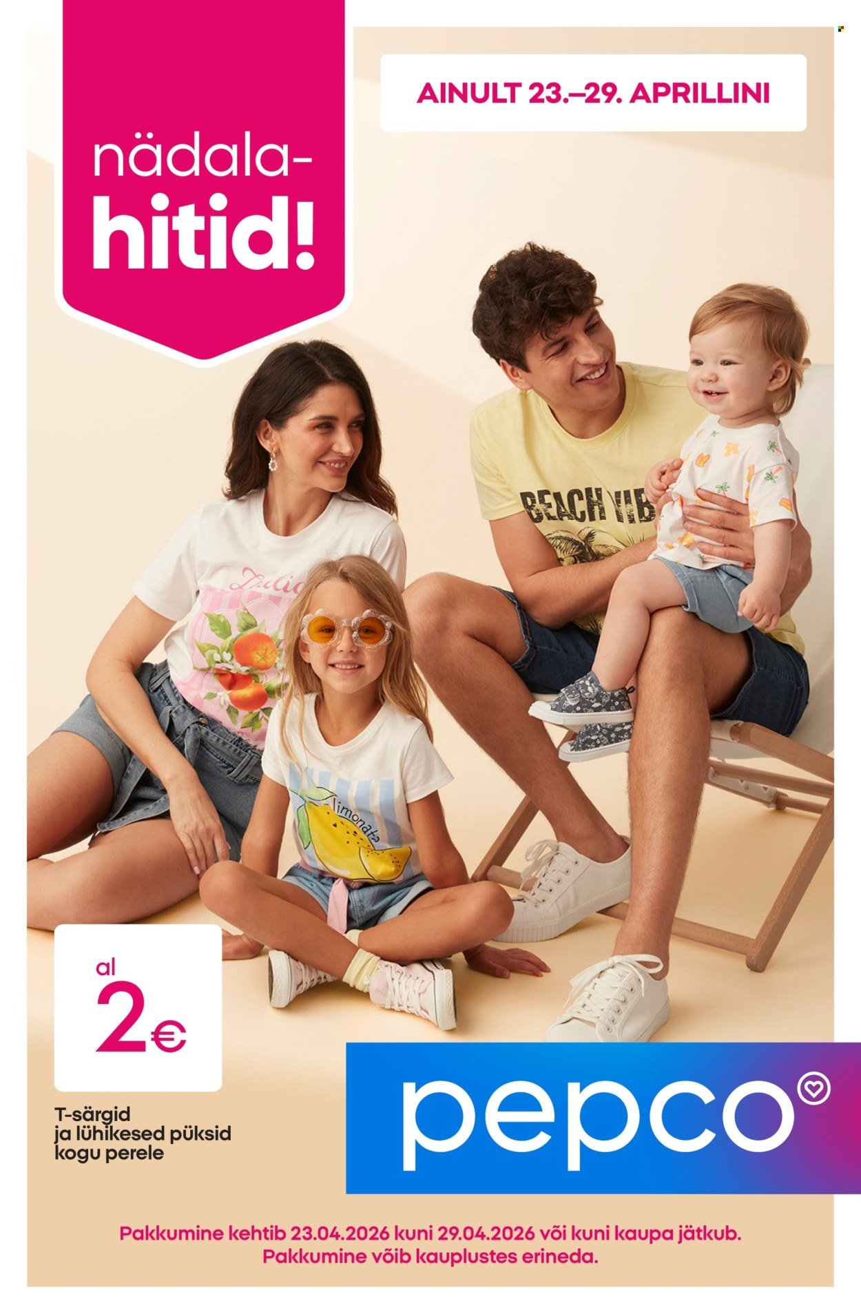 PEPCO kliendileht - T-särgid ja lühikesed püksid