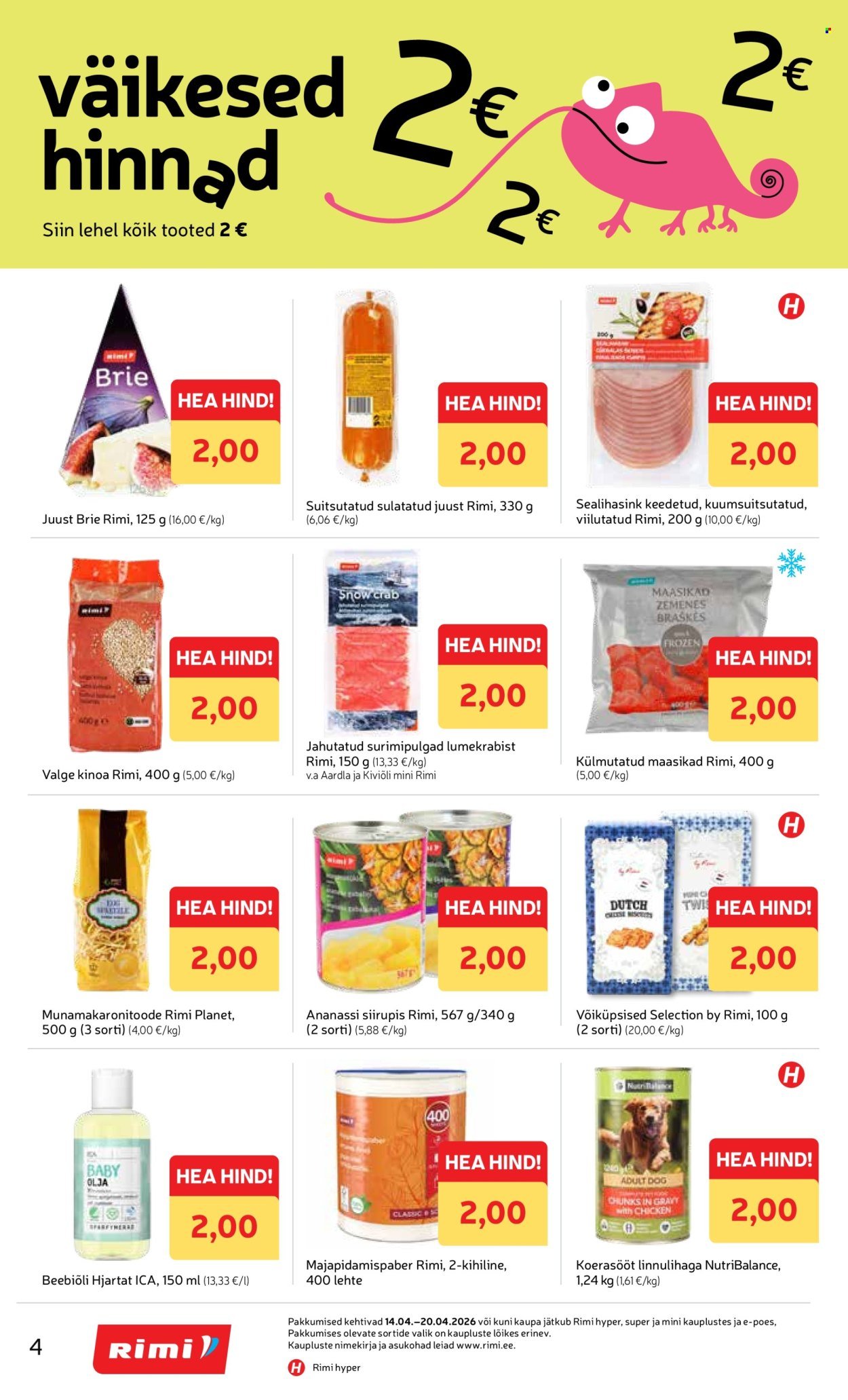 RIMI kliendileht - Kliendileht