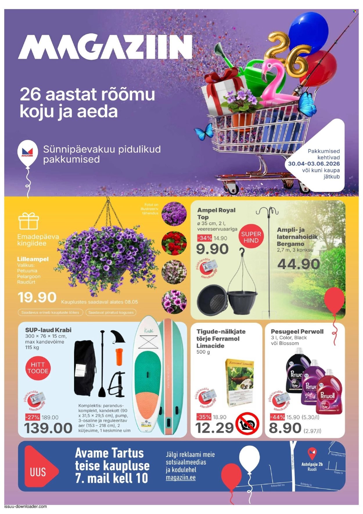 MAGAZIIN kliendileht - Sünnipäevakuu pidulikud pakkumised