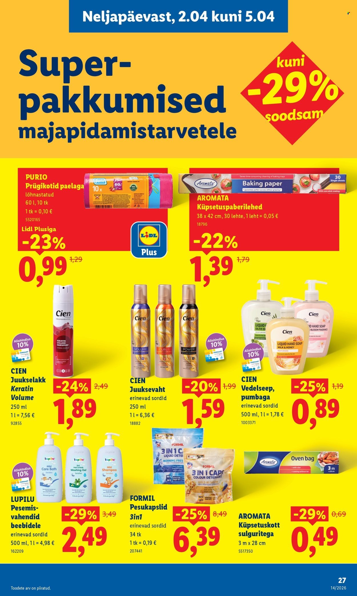 LIDL kliendileht - Kliendileht
