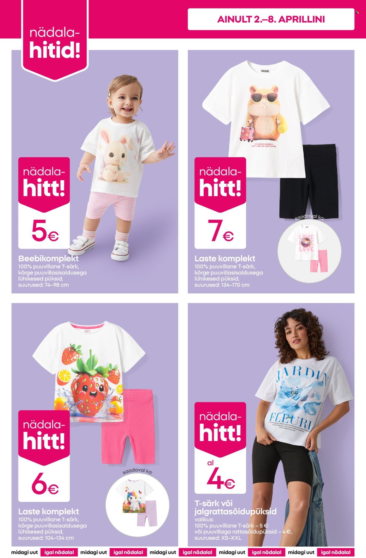 PEPCO kliendileht - T-särgid ja lühikesed püksid