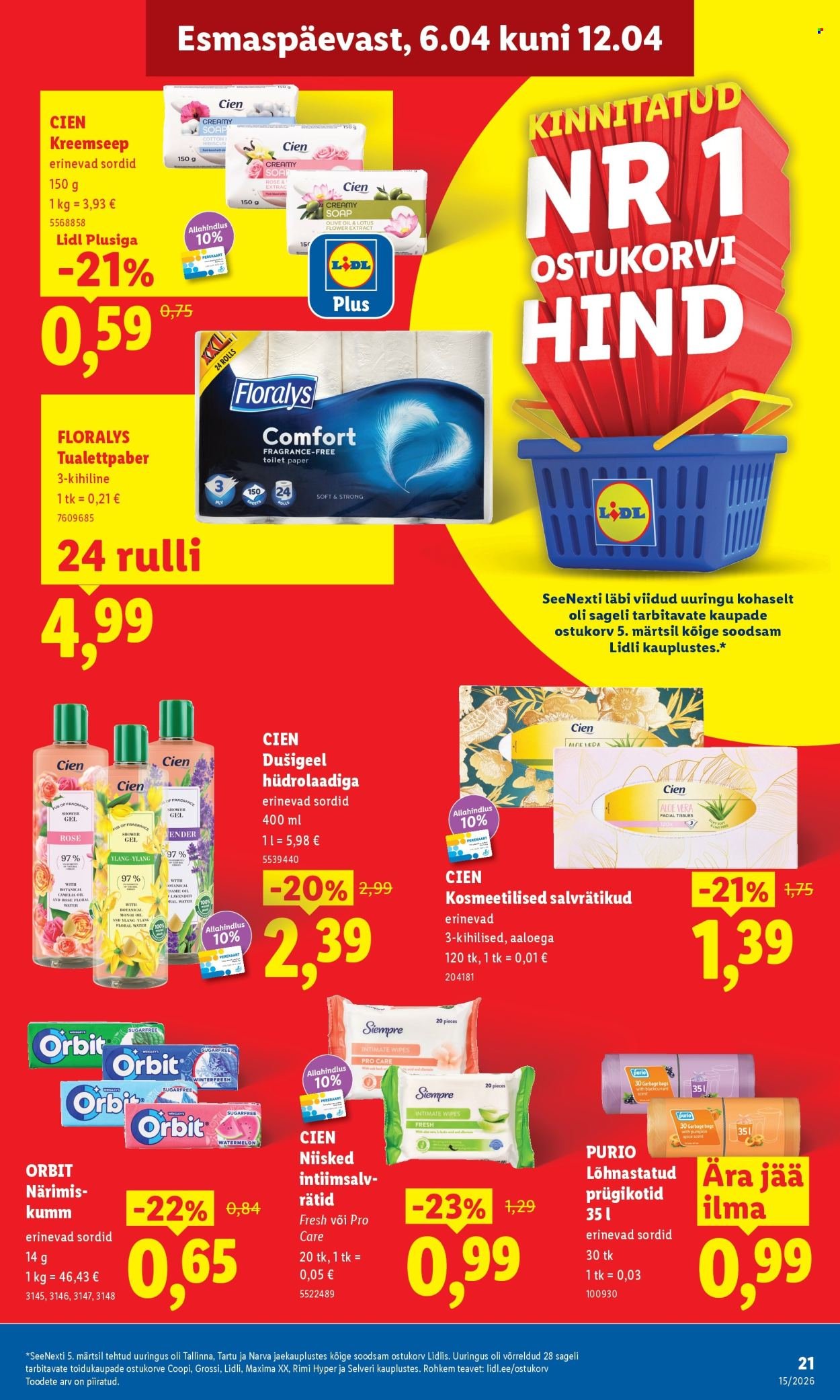 LIDL kliendileht - Kliendileht