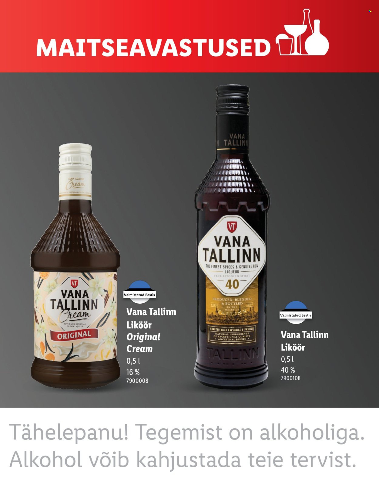 LIDL kliendileht - MAITSEAVASTUSED