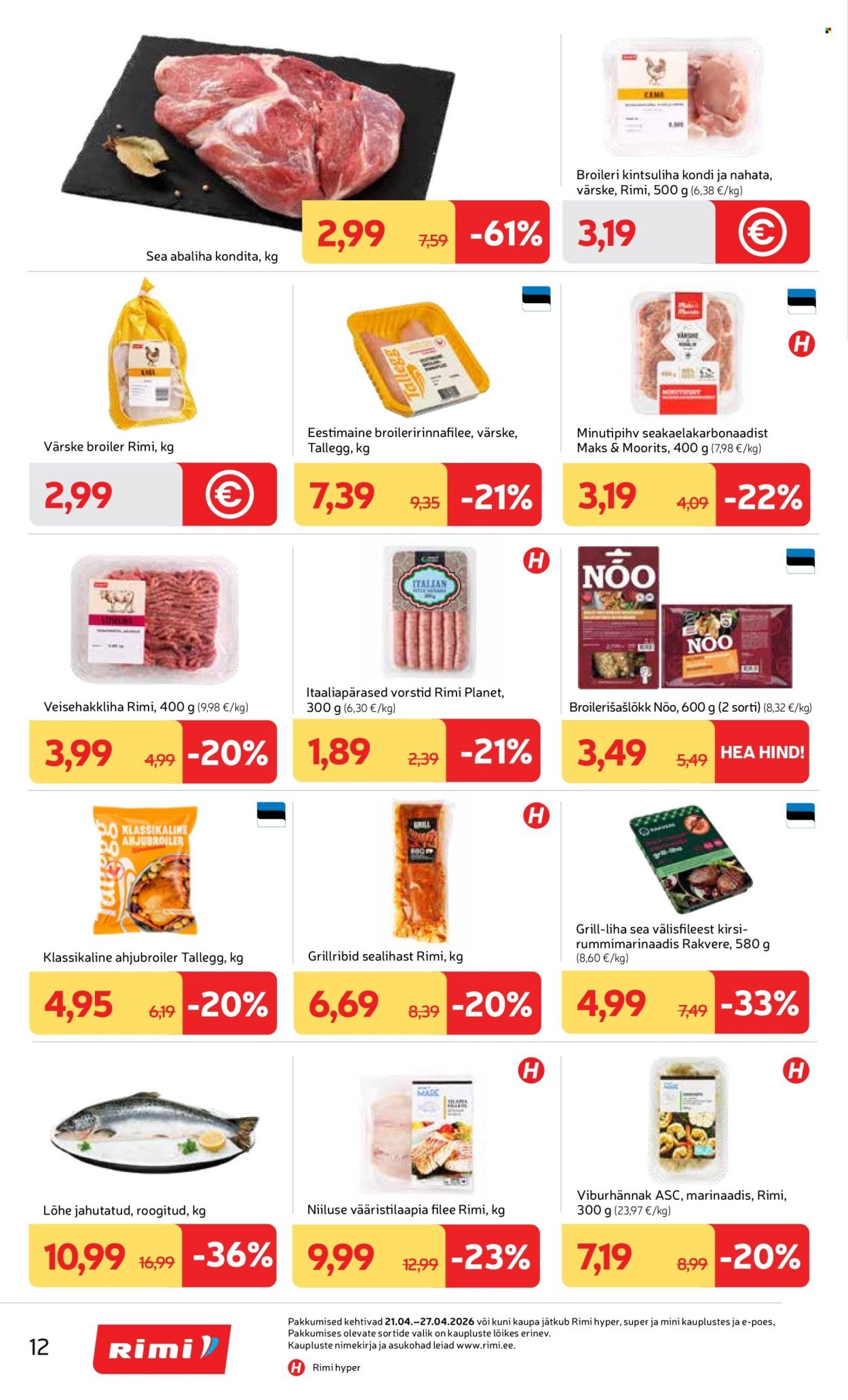 RIMI kliendileht - Kliendileht