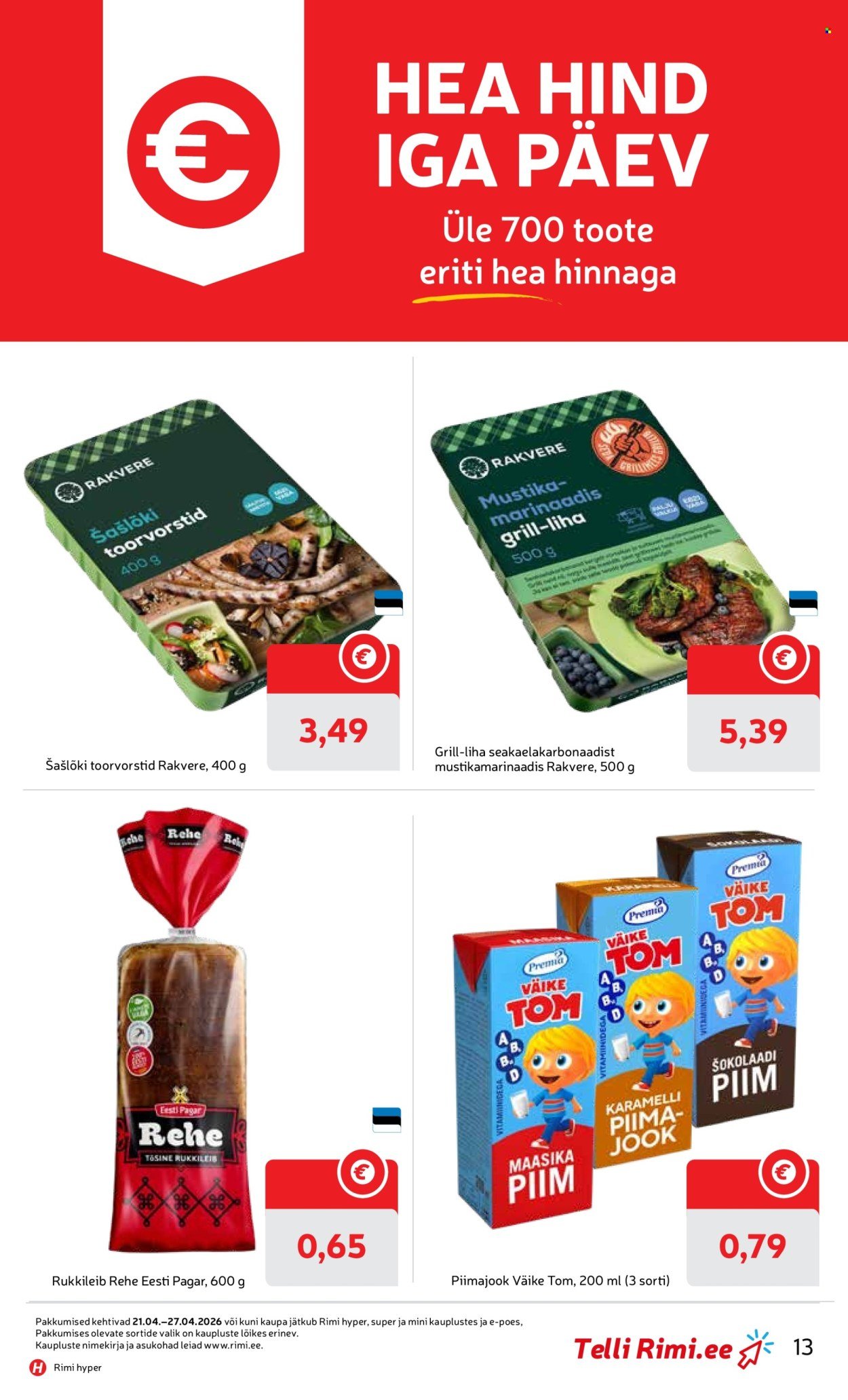 RIMI kliendileht - Kliendileht