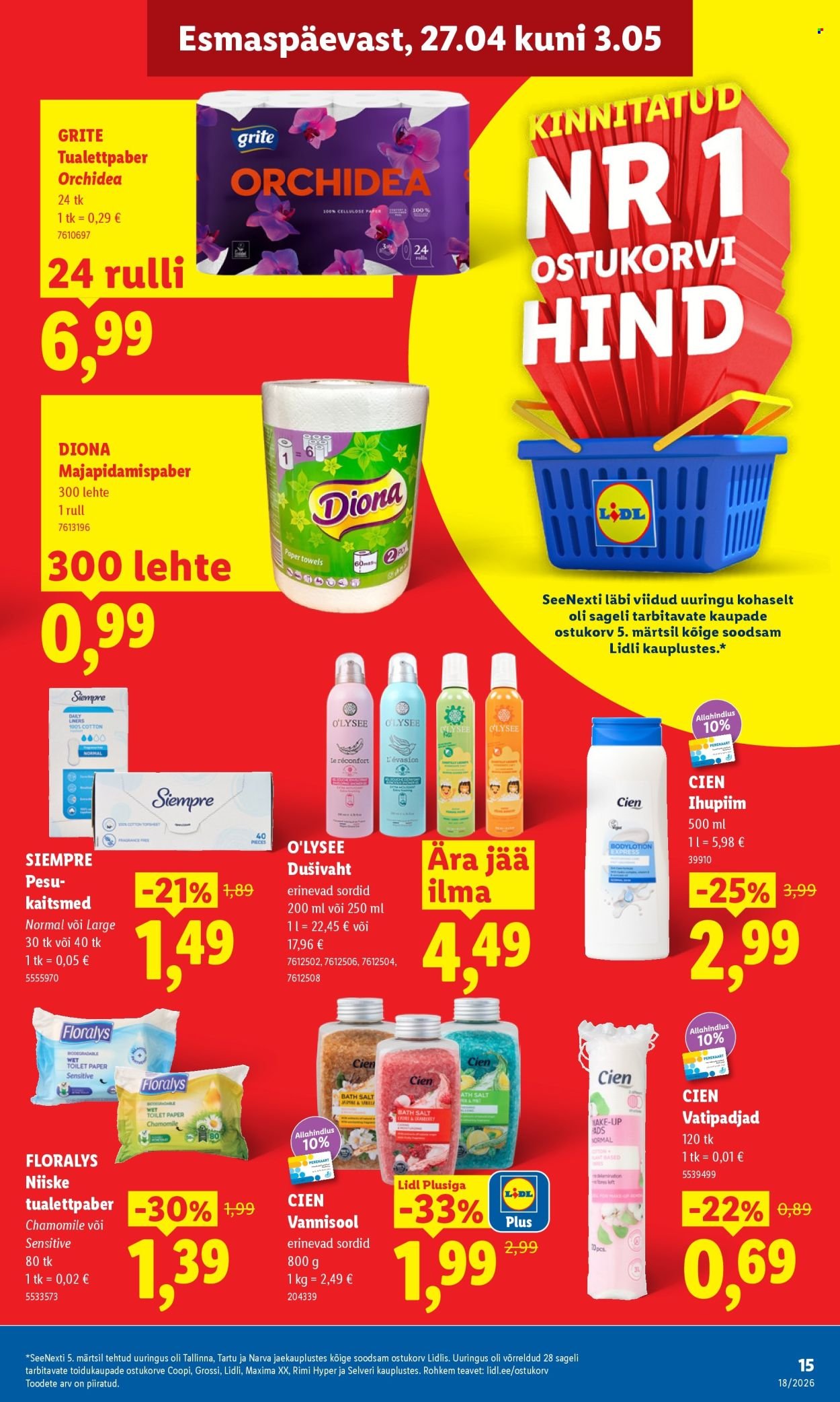LIDL kliendileht - Kliendileht