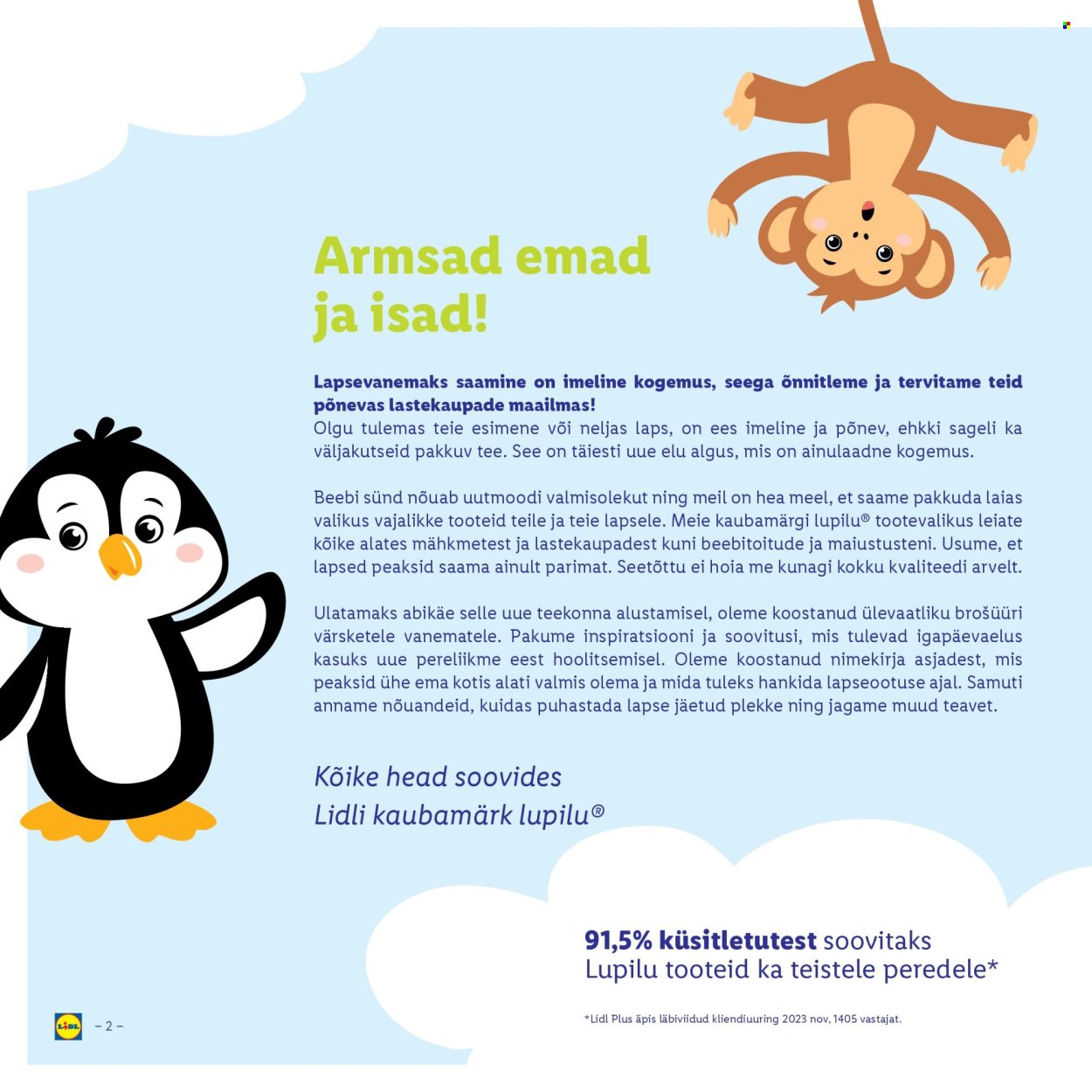 LIDL kliendileht - Lupilu