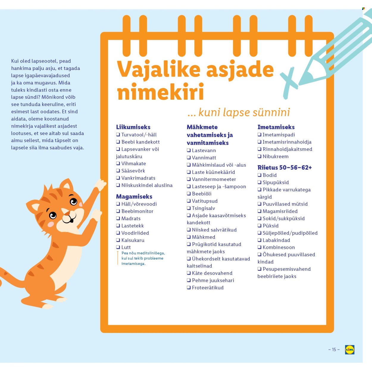 LIDL kliendileht - Lupilu