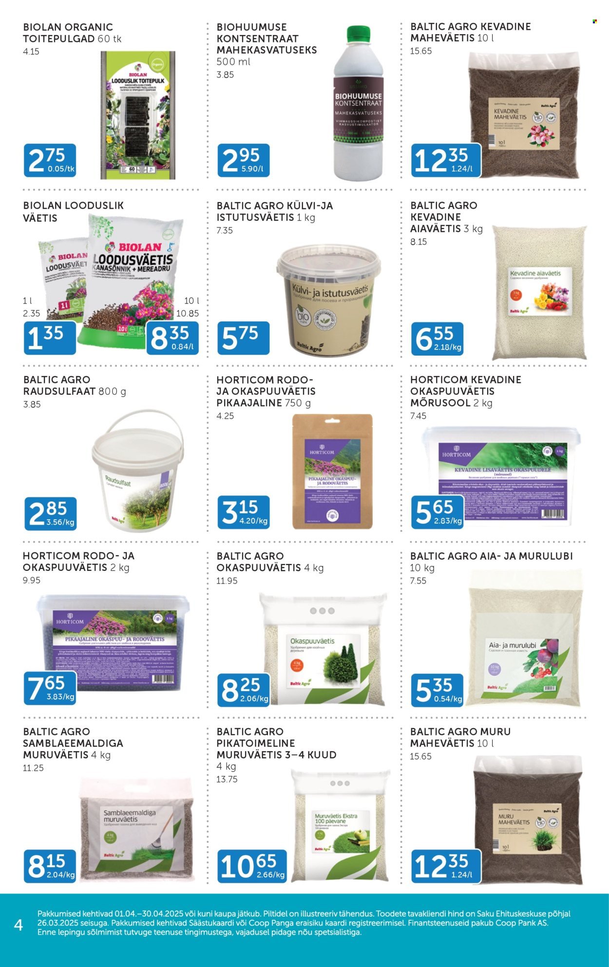 COOP kliendileht - Alates 1.04.2026