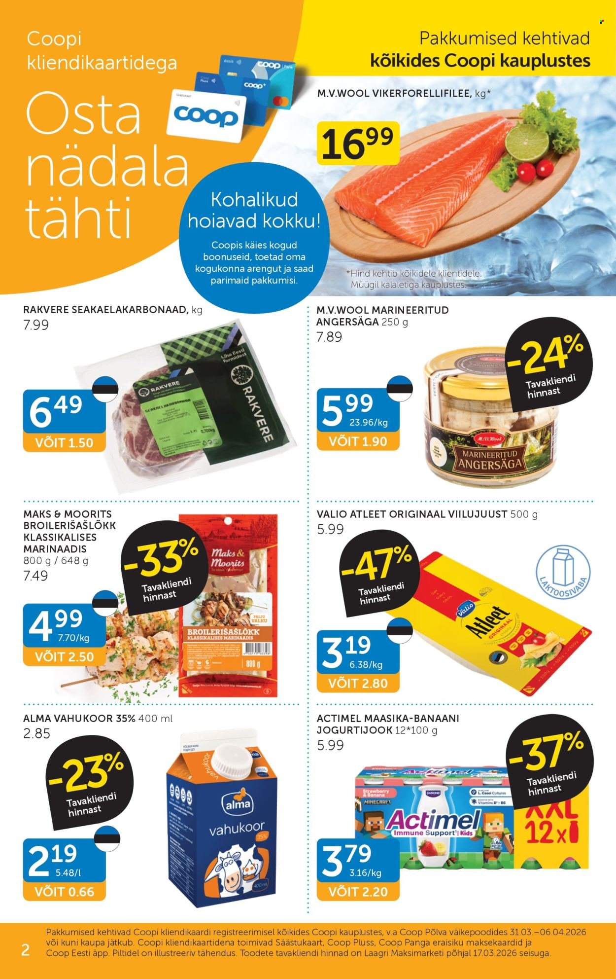 COOP kliendileht - Alates 31.03.2026