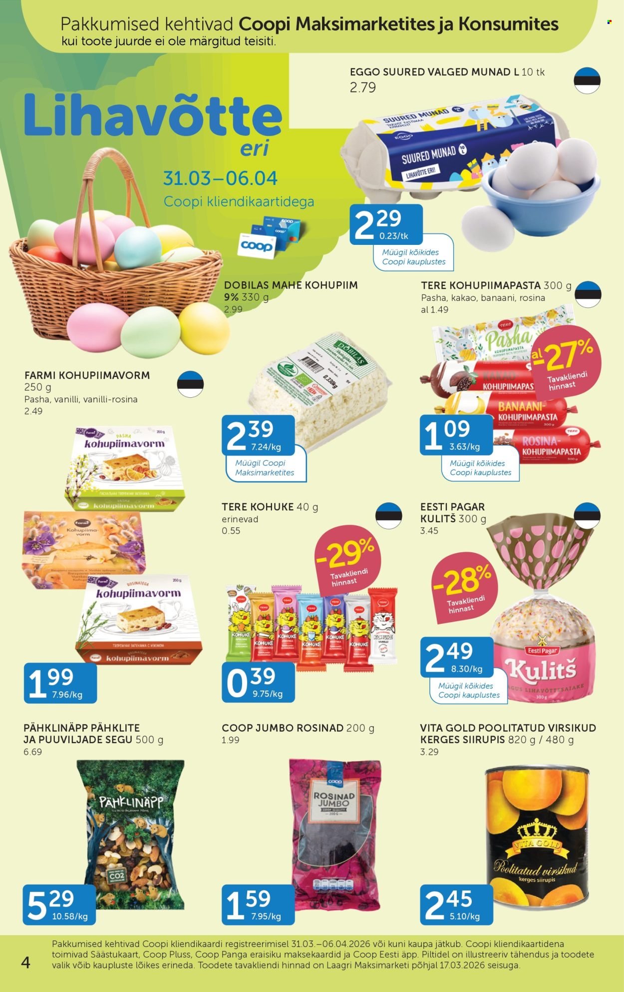 COOP kliendileht - Alates 31.03.2026