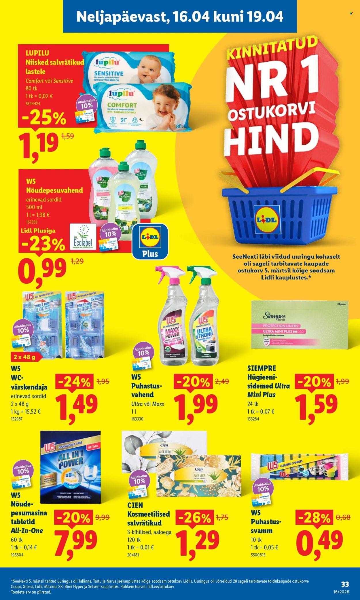 LIDL kliendileht - Kliendileht